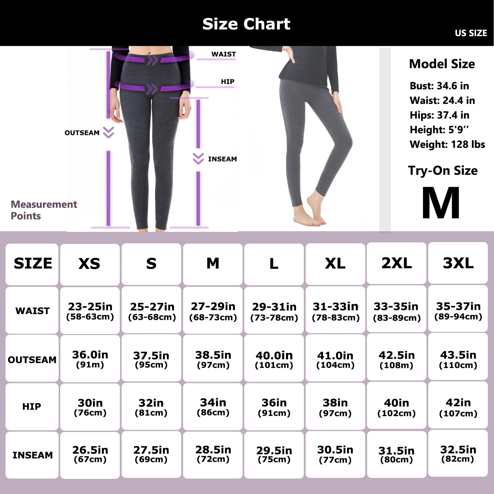 Merino Protect Leggings 100% Laine Mérinos pour Femmes Base Layer Thermiques sous Vetement Longs Douce Caleçon Long pour Randonnée Et Le Ski
