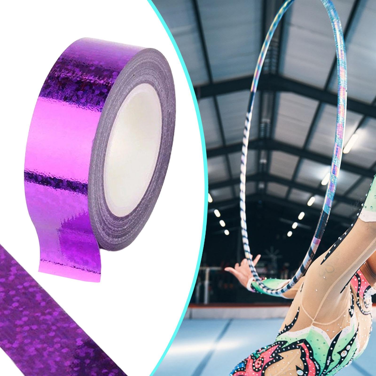 DimyFew Cinta para Aro de Gimnasia Rítmica Decorativa Adhesiva Purpurina Profesional Resistente Protección para Equipos y Proyectos Infantiles Adecuada para — view 7
