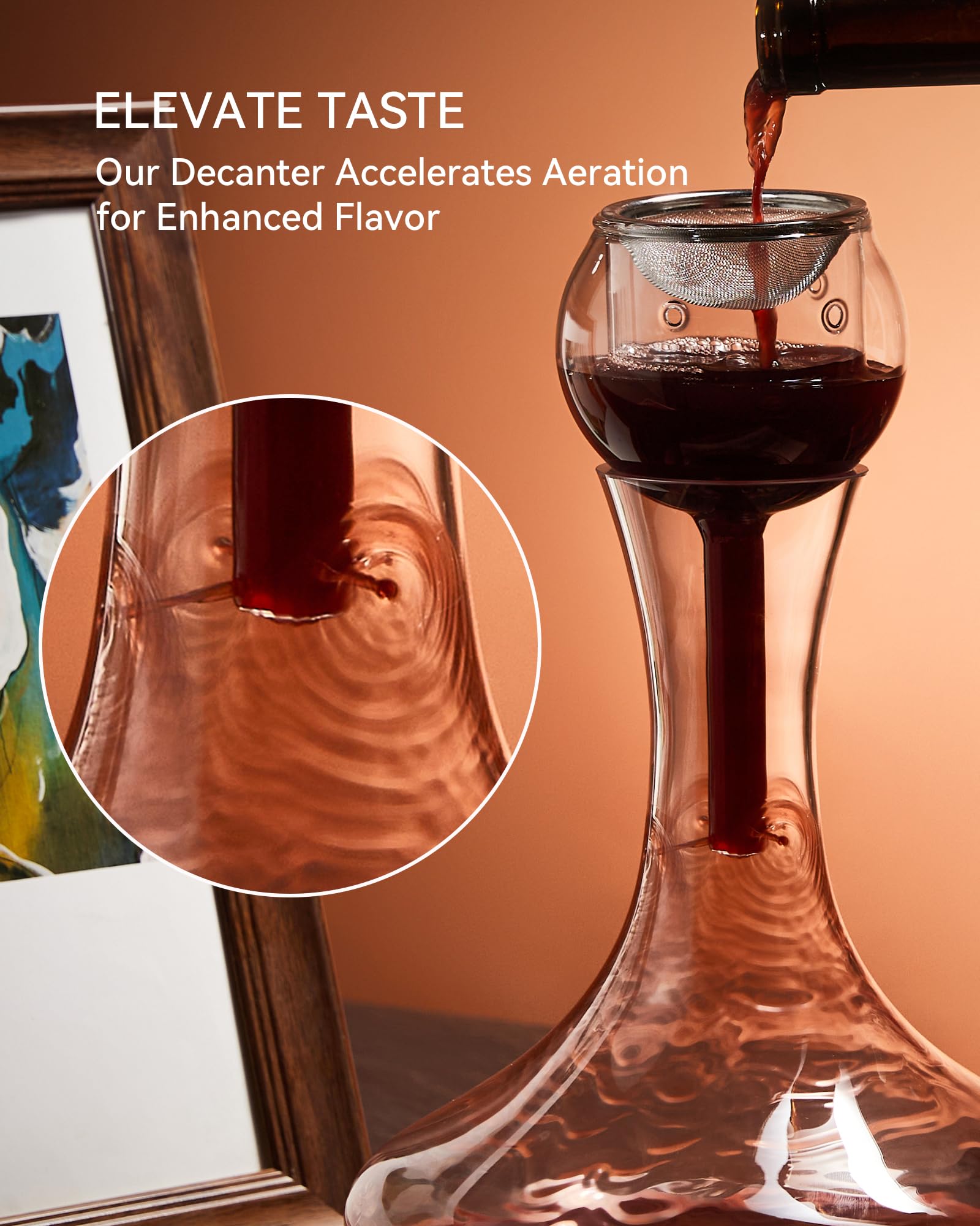 BT Premium Wine Aerator Pourer Set – Decanter Spout With Vacuum Stopper, Enhances Red Wine Flavor