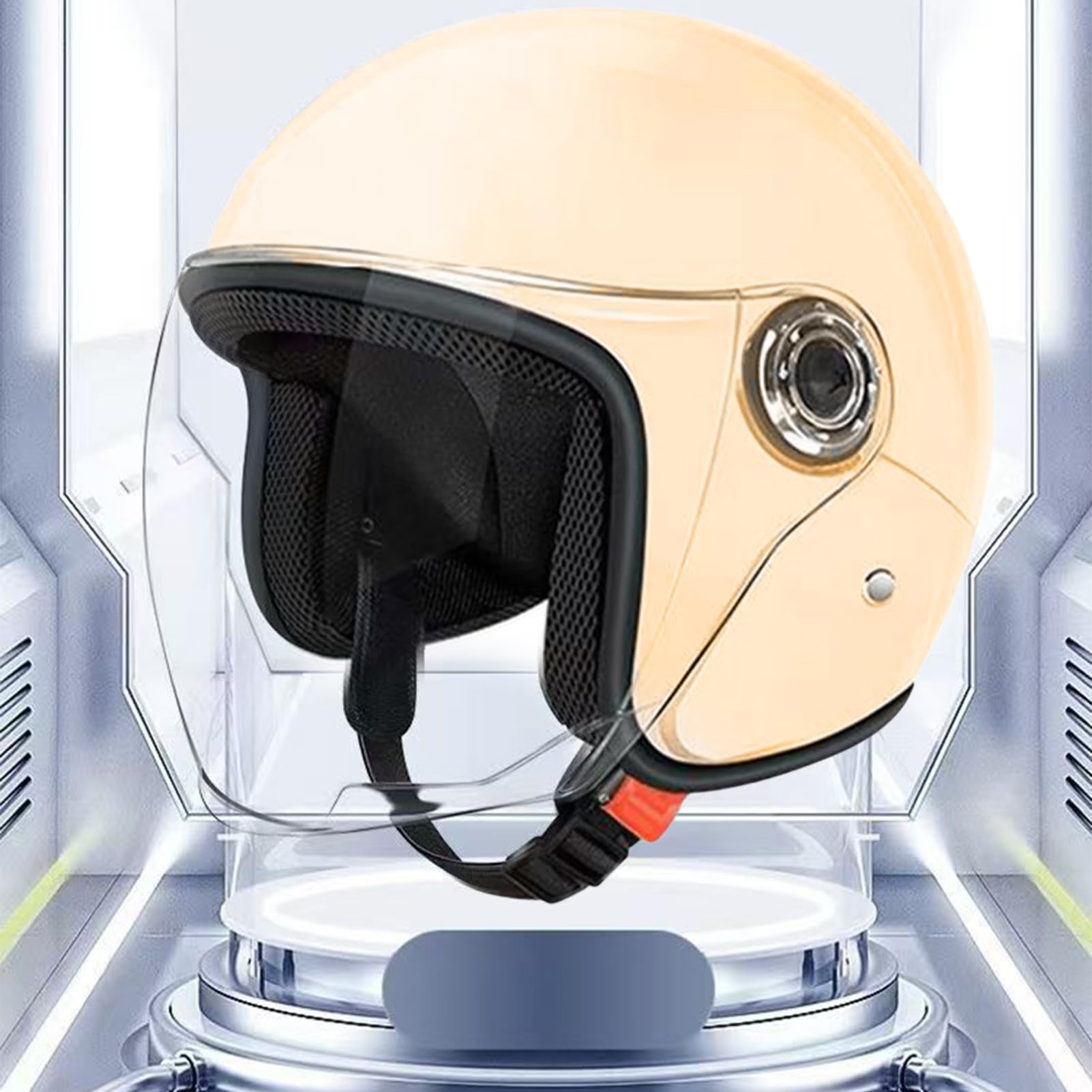 Caschi Motocicletta,Casco Motociclo,Equipaggiamento Protettivo Traspirante con Visiera per Uomini e Donne | Per Pendolarismo Avventura all'Aperto Scooter e Sportbike