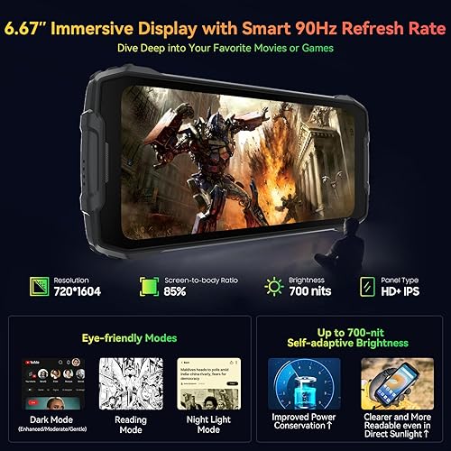 Miniatura 8 de Blackview BV7300 Teléfono resistente, 15000mAh45W, luz de campamento dual de 800LM, cámara de visión nocturna, 18GB+256GB2TB Smartphone resistente