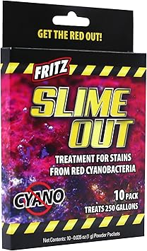 Fritz Aquatics Slime Out Treatment for Stains from Red Cyanobacteria in Fresh or Saltwater Aquariums 10-Count