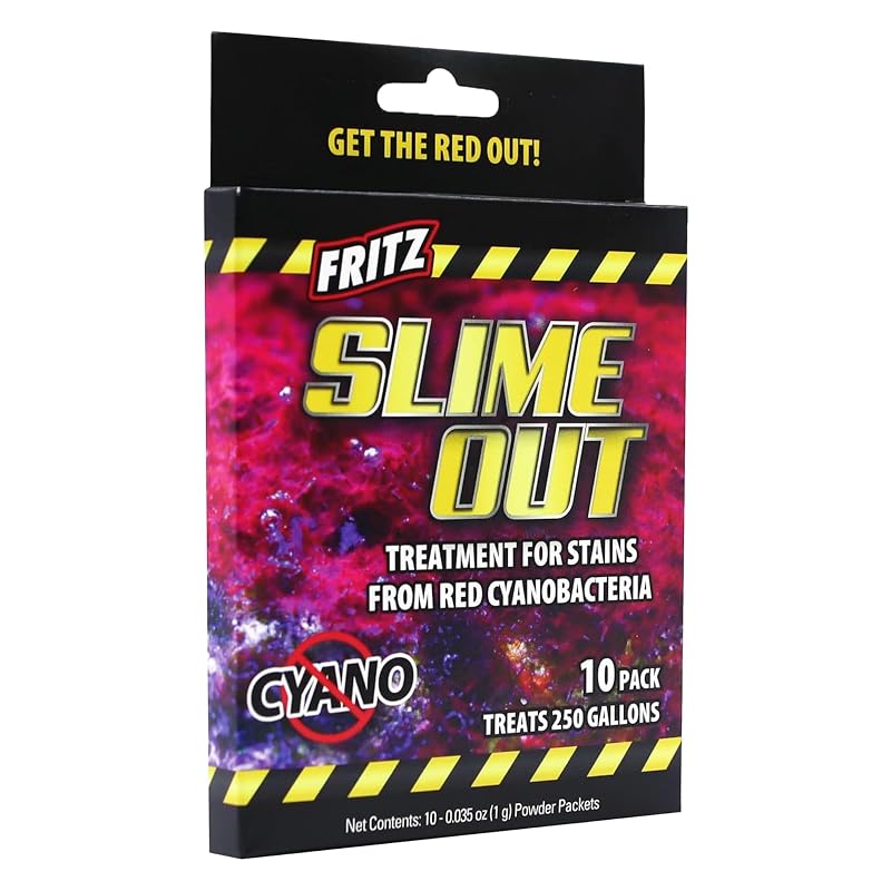 Tratamento para Cianobactérias em Aquários de Água Doce ou Salgada Fritz Aquatics Slime Out, Pacote com 10 Sachês