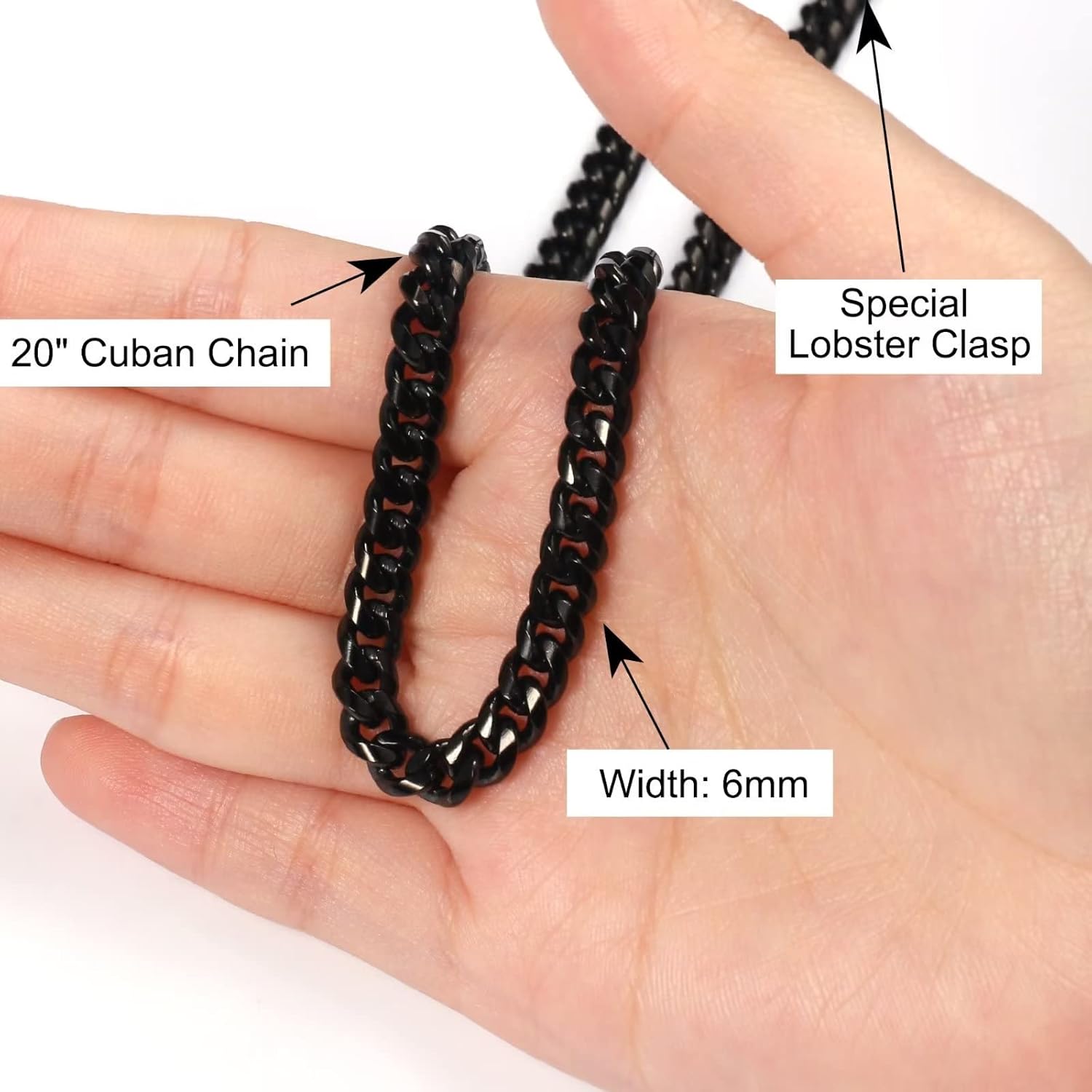 Son Necklaces Gifts - Silver/Black Stainless Steel Cross Necklace Cuban Link Chain Necklace for Son - Image 4