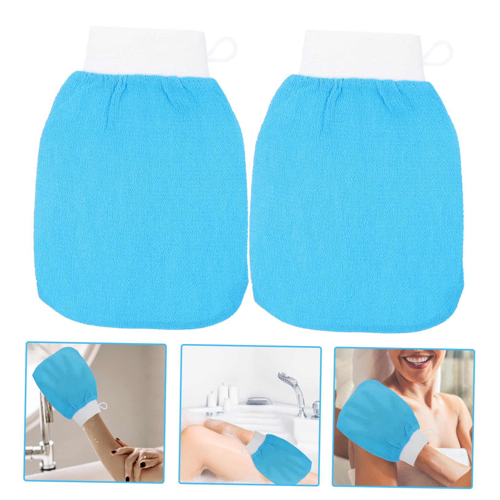minkissy 10piezas Guantes Exfoliantes De Para Cuerpo Mitones De Baño De Limpieza De Piel Exfoliación y Masaje Color Aleatorio Para Baños Relajantes