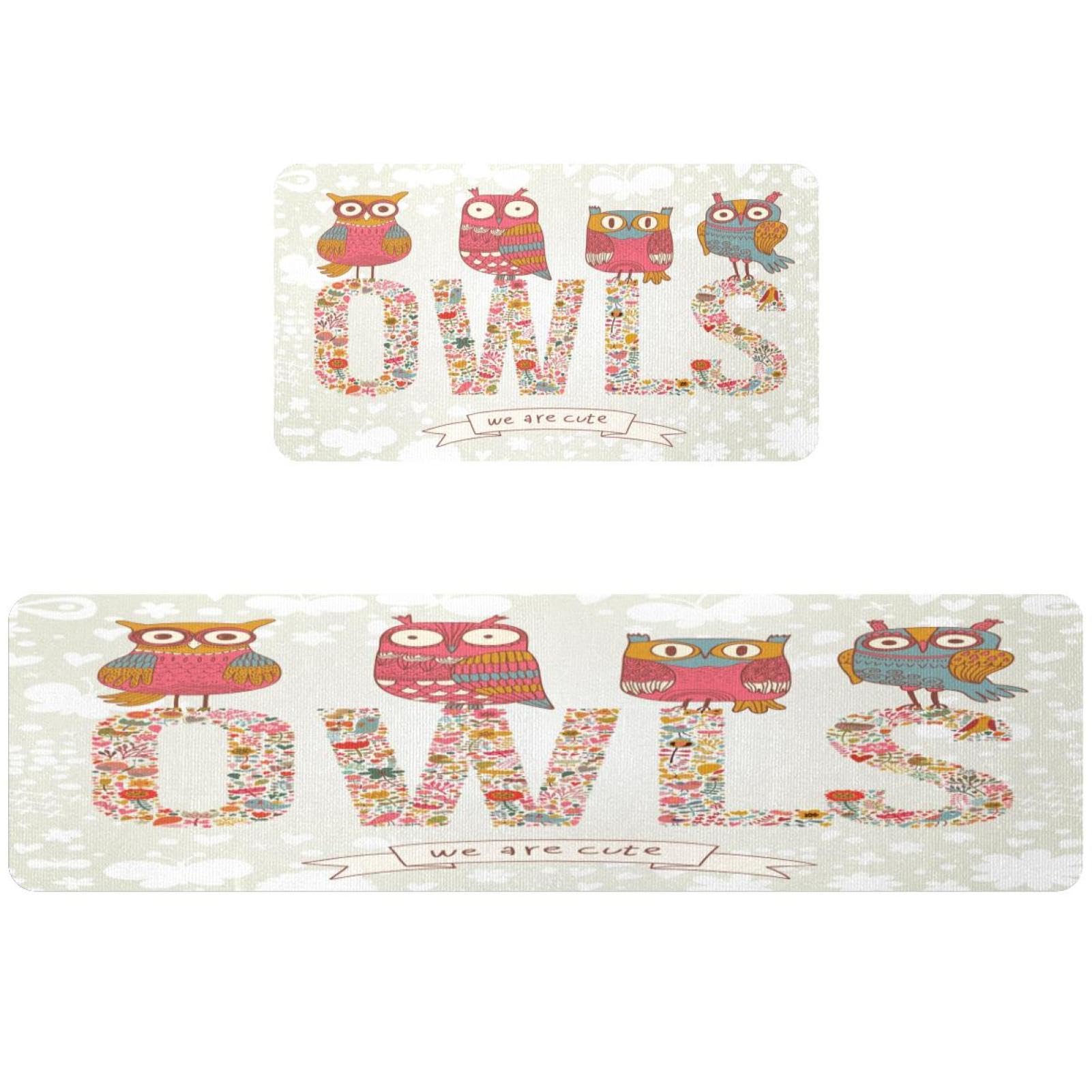 Tapis de cuisine antidérapants et lavables avec dos en caoutchouc lot de 2