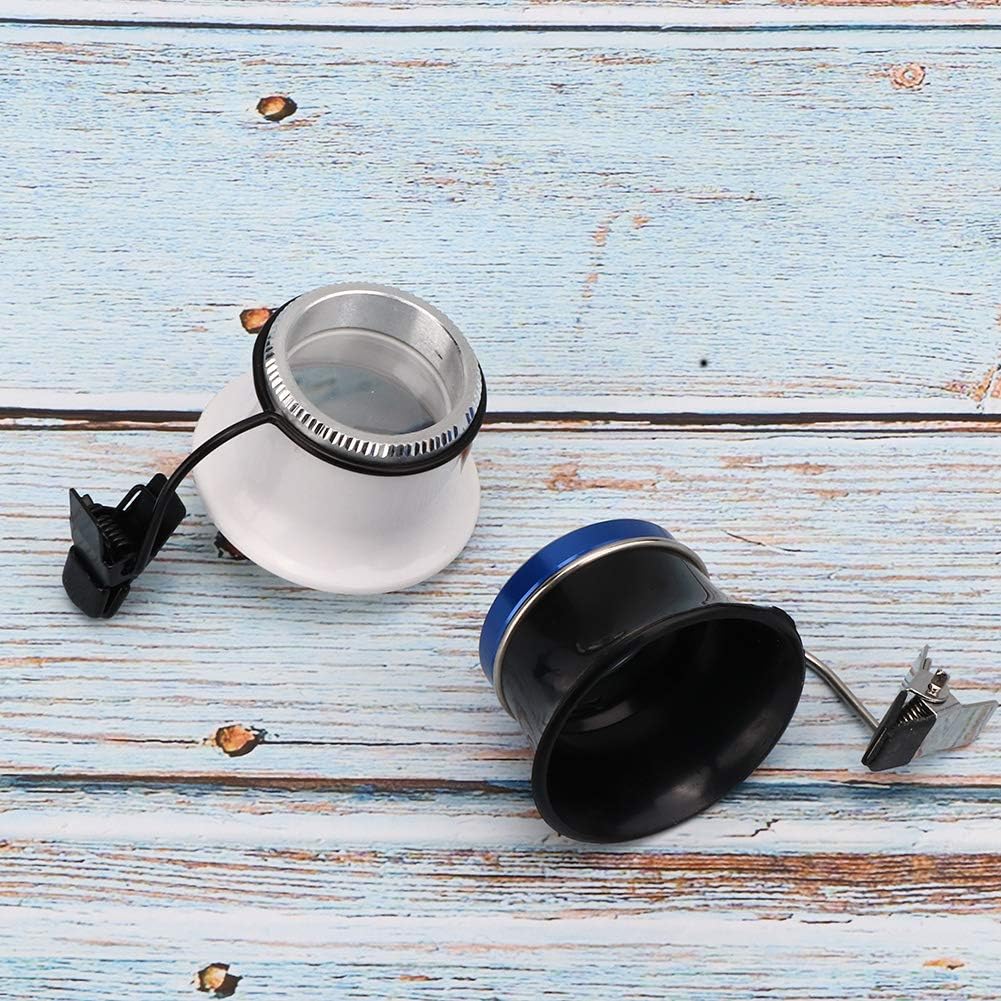 2pcs 5X 10X Watch Loupe Jewelry Loupe Magnifier, Lightweight Watch Repair Magnifying Tool, Easy to on Eyeglasses, Made of Quality Plastic and Metal