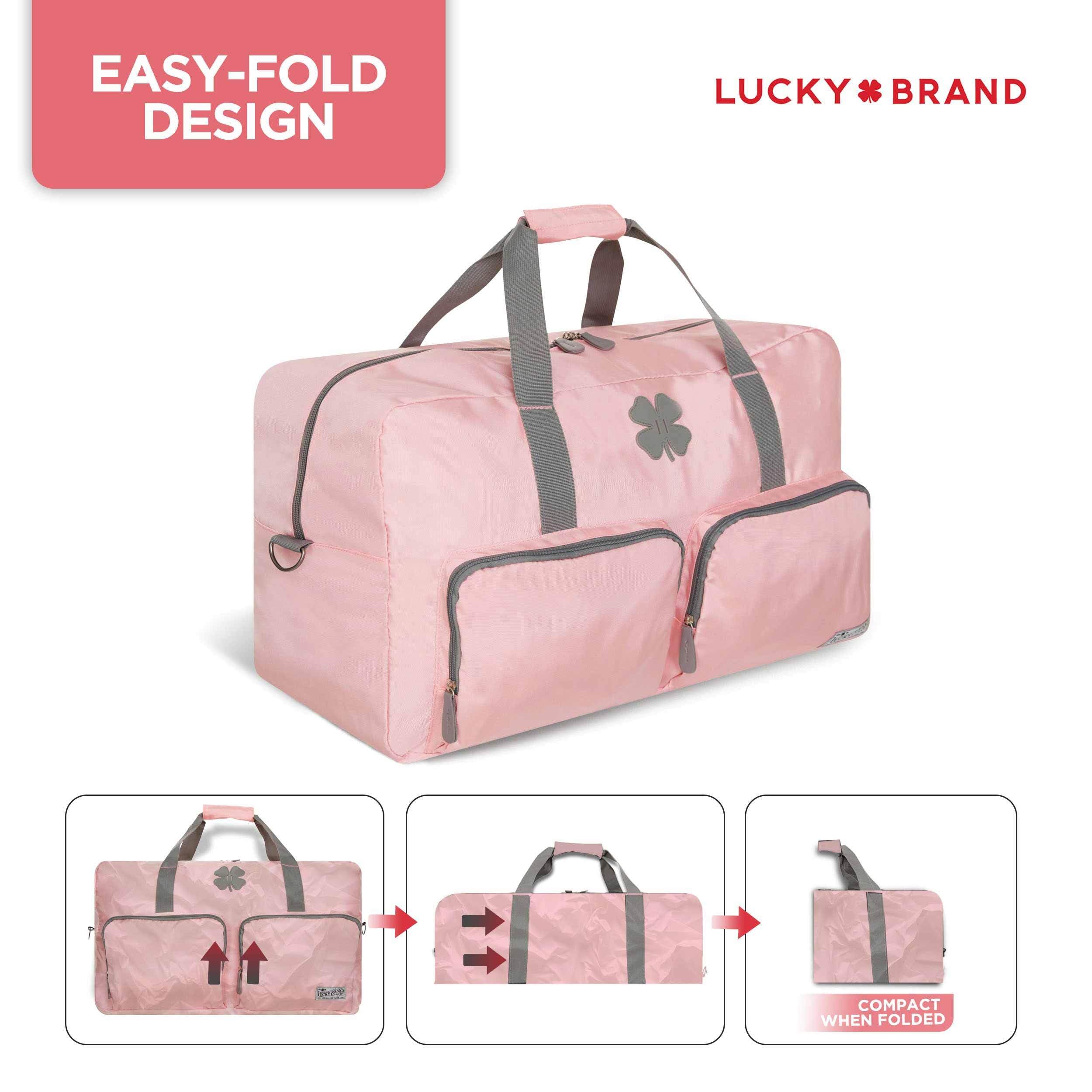 Lucky Travel Duffel Bag 65L, borsa da palestra e grande borsone da uomo, borsa pieghevole da notte per donna e uomo con tracolla regolabile, nero