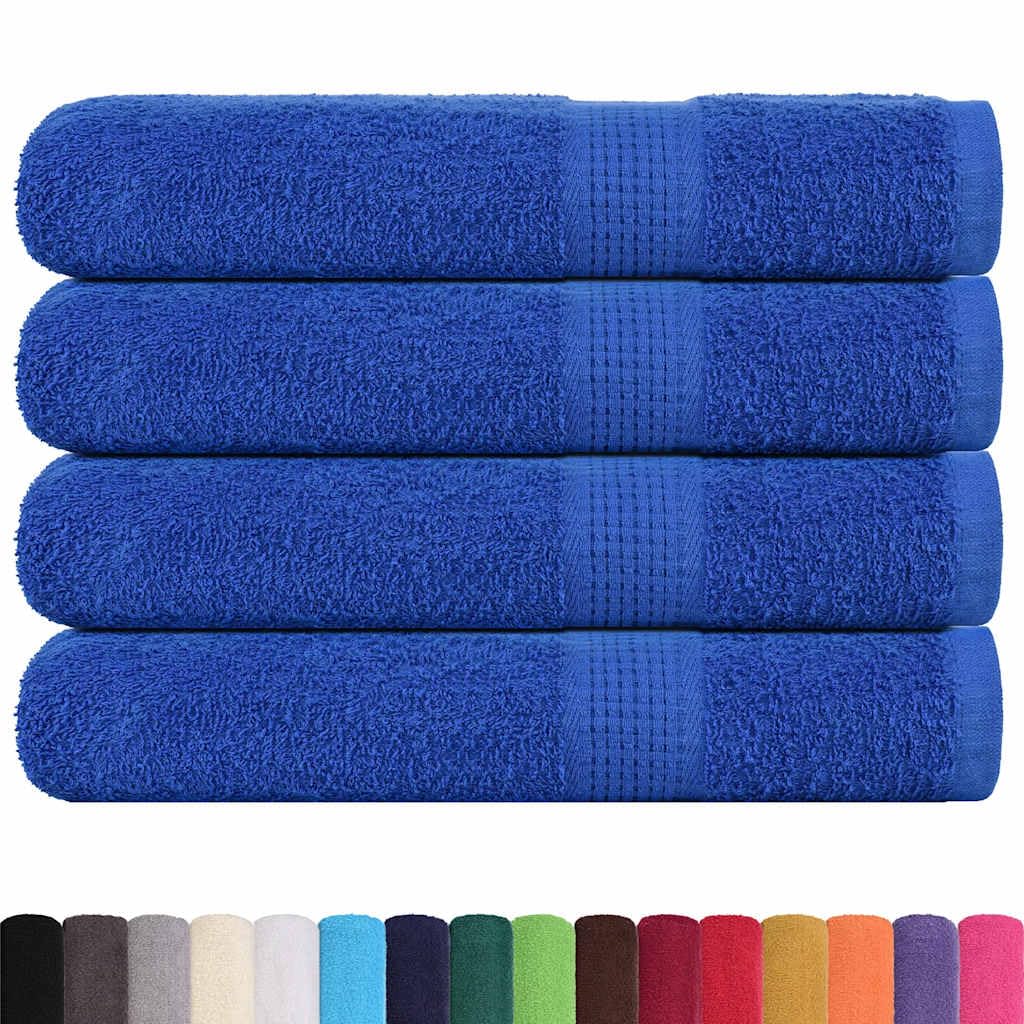 Frogn - Juego de 4 toallas de mano para baño (100 x 200 cm, 360 g/m²), color azul