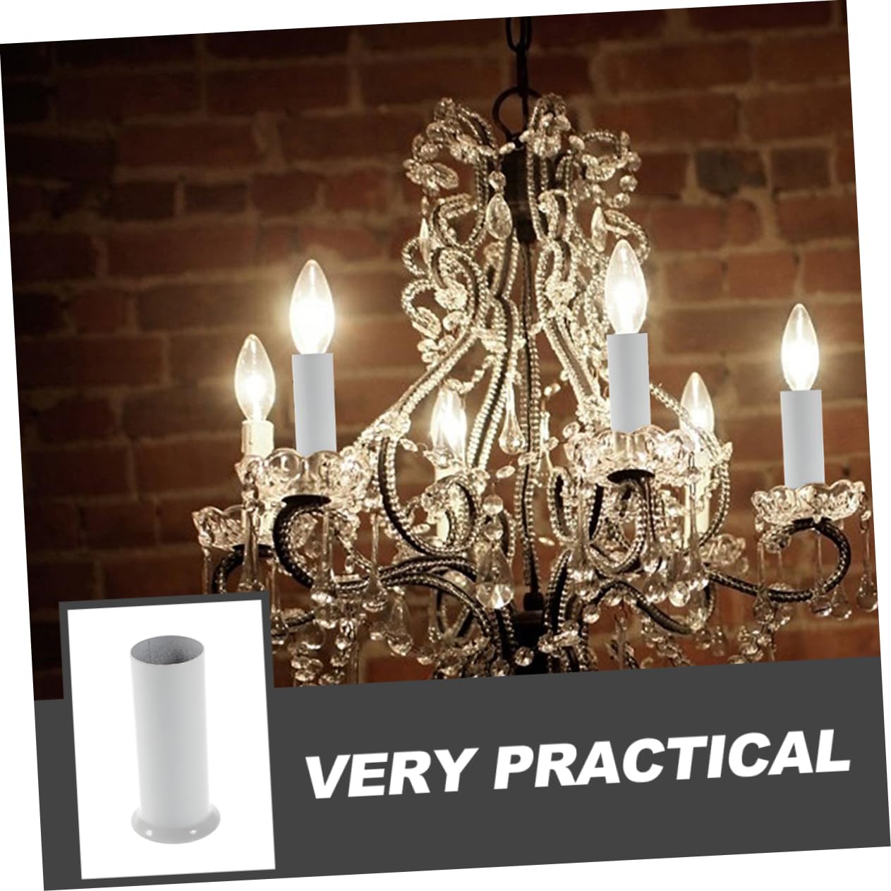 Homoyoyo 15 Piezas de Fundas para Portalámparas Colgantes de Metal Blanco Base Ancha, Estructura Resistente y Fácil Instalación para Lámparas de Cristal y Velas Hogar
