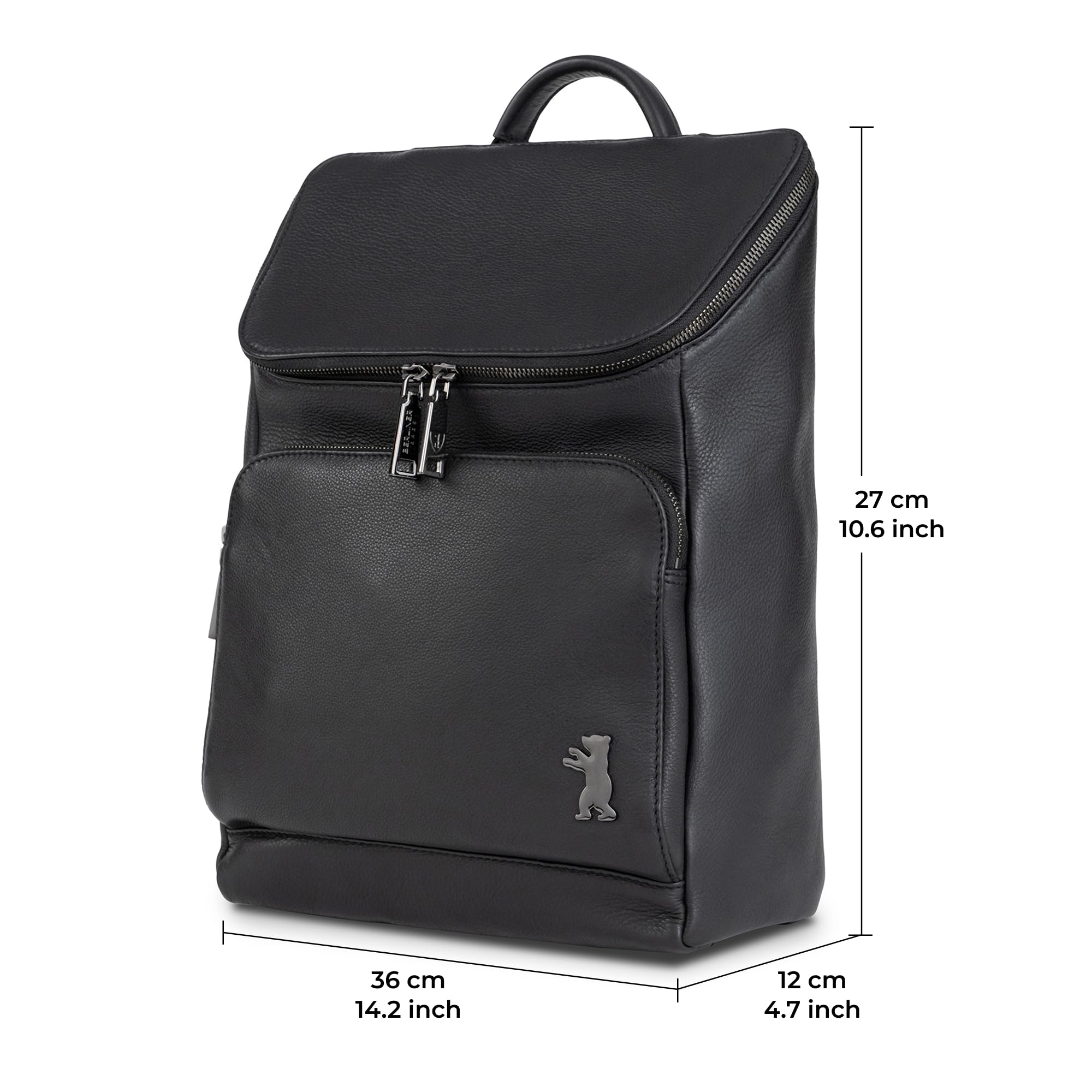 Berliner Bags Zaino Sydney, Zaino Compatto da Città Unisex per Uomo e Donna – Nero