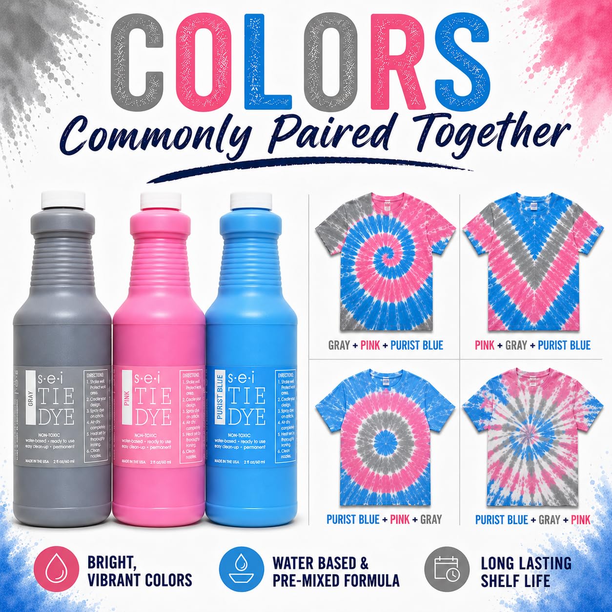 Amazon.com: SEI Pink Tie Dye Kit, Fabric Dye for Large Groups – 1