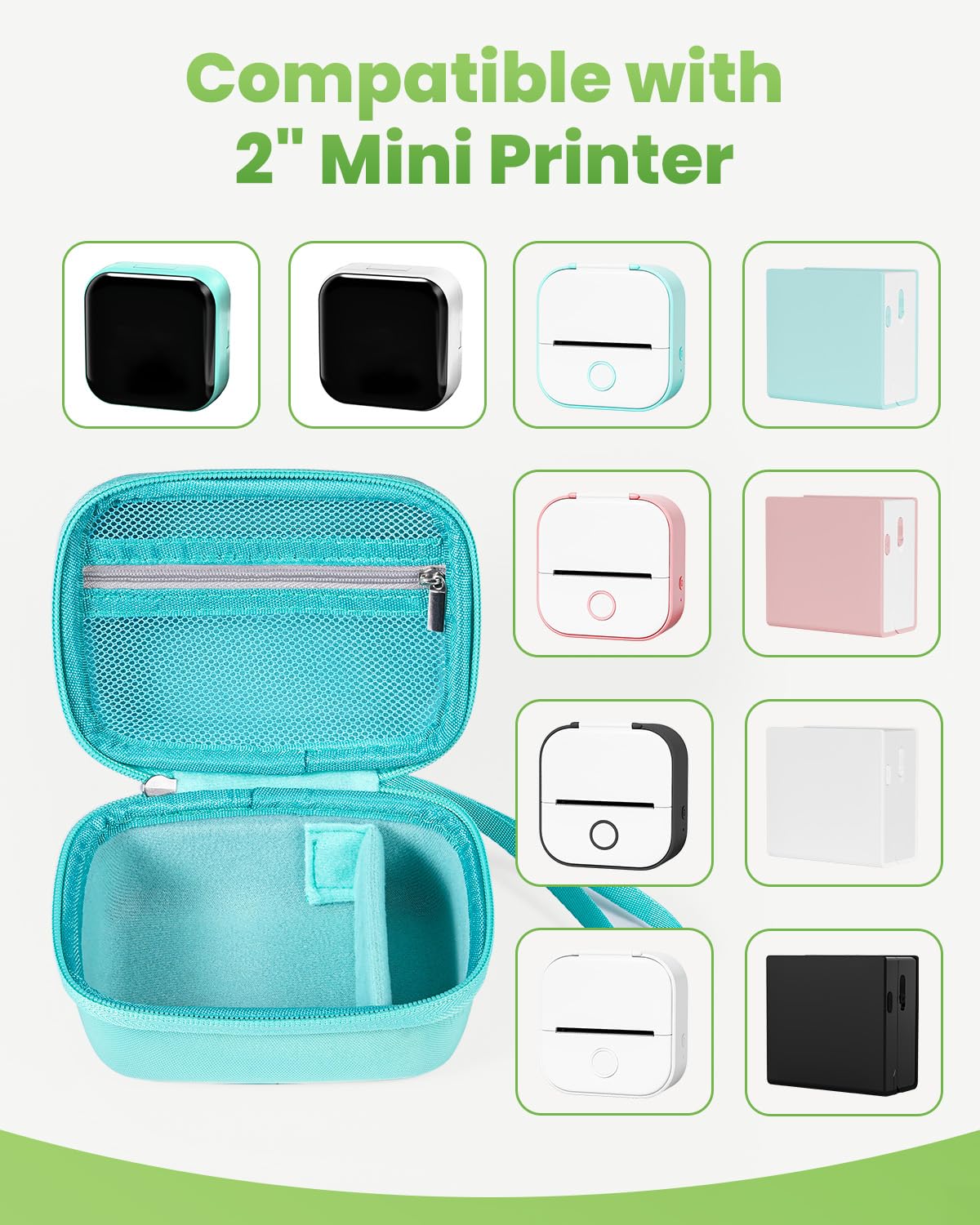 Memoking Custodia per Stampante Termica Portatile, Compatibile con T02, M02, M02X, M02L, PM230, Impermeabile, Resistente agli Urti
