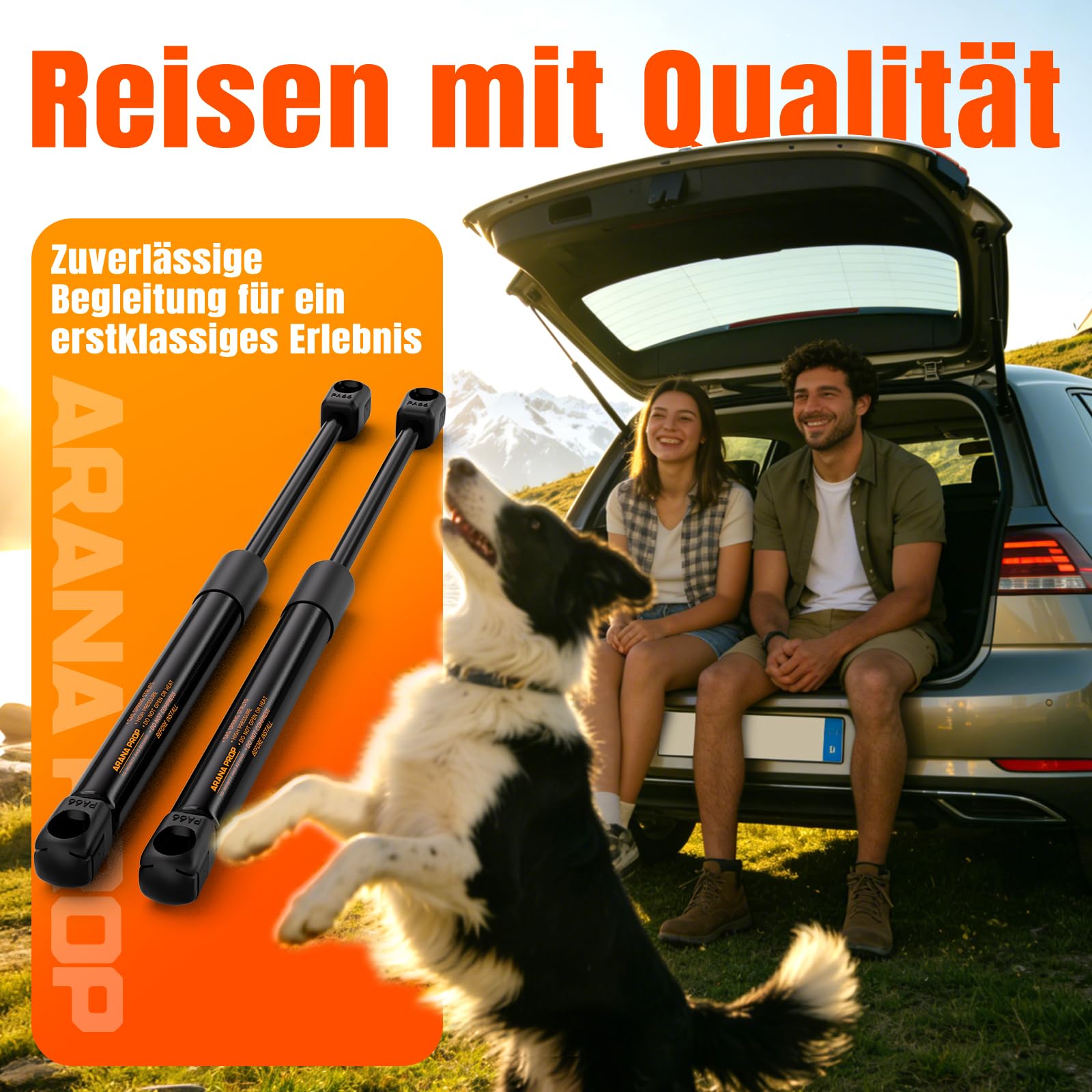 Heckklappendämpfer kompatibel mit VW Golf VI Mk6 5K Schrägheck (2008-2013) | 2x Kofferraum Dämpfer Heckklappe replace#5K6827550B, 5K6827550D