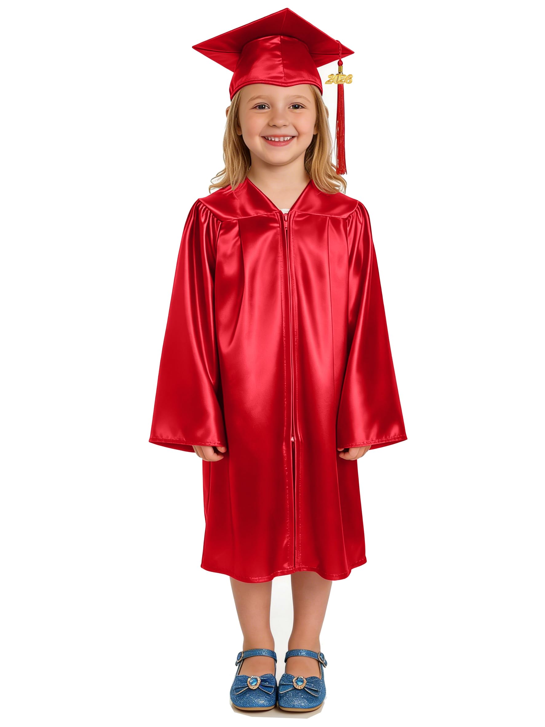 GradPlaza Kids Graduation Cap and Gown Set with 2026 Tassel Shiny