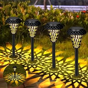 Orelpo Solar Pathway Lights Outdoor 8 Pack, LED Solar Garden Lights, Outdoor Solar Landscape Lights Waterproof Warm Light Path Lamps for Pathway, Walkway, Patio, Yard & Lawn