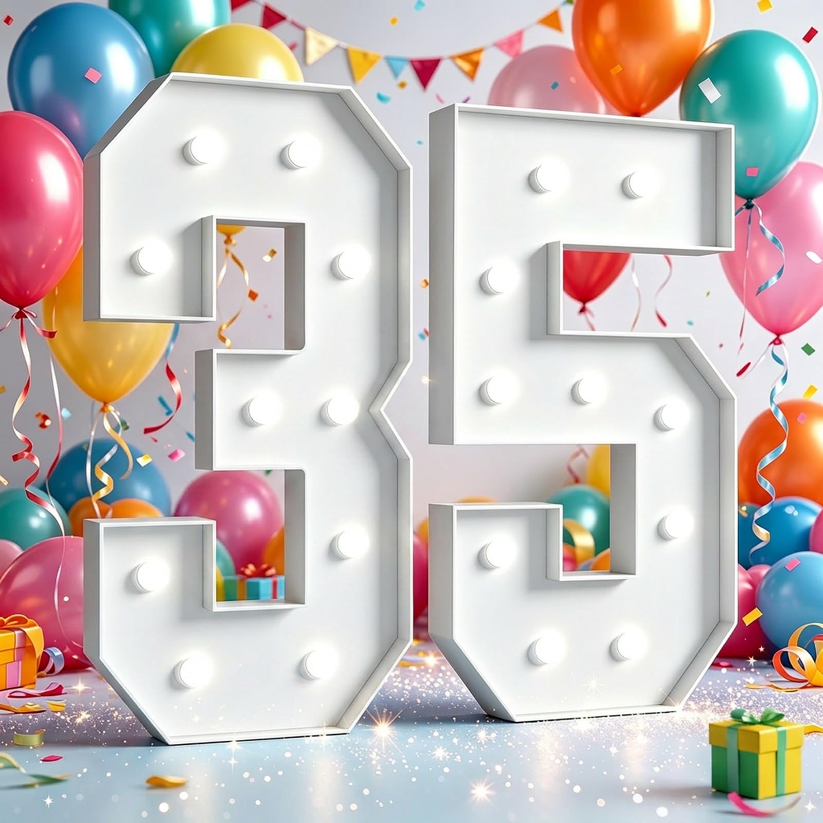 Marquee Light Up Numbers Birthday Party Decor Large Signs