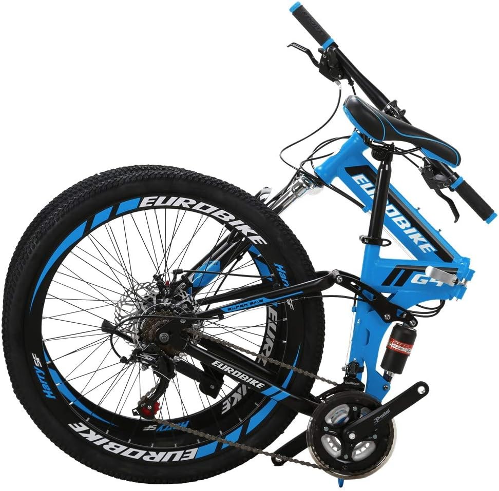 EUROBIKE 26 Inch Mountain Bike Folding Bicycle 21 Speed 3 Colors
