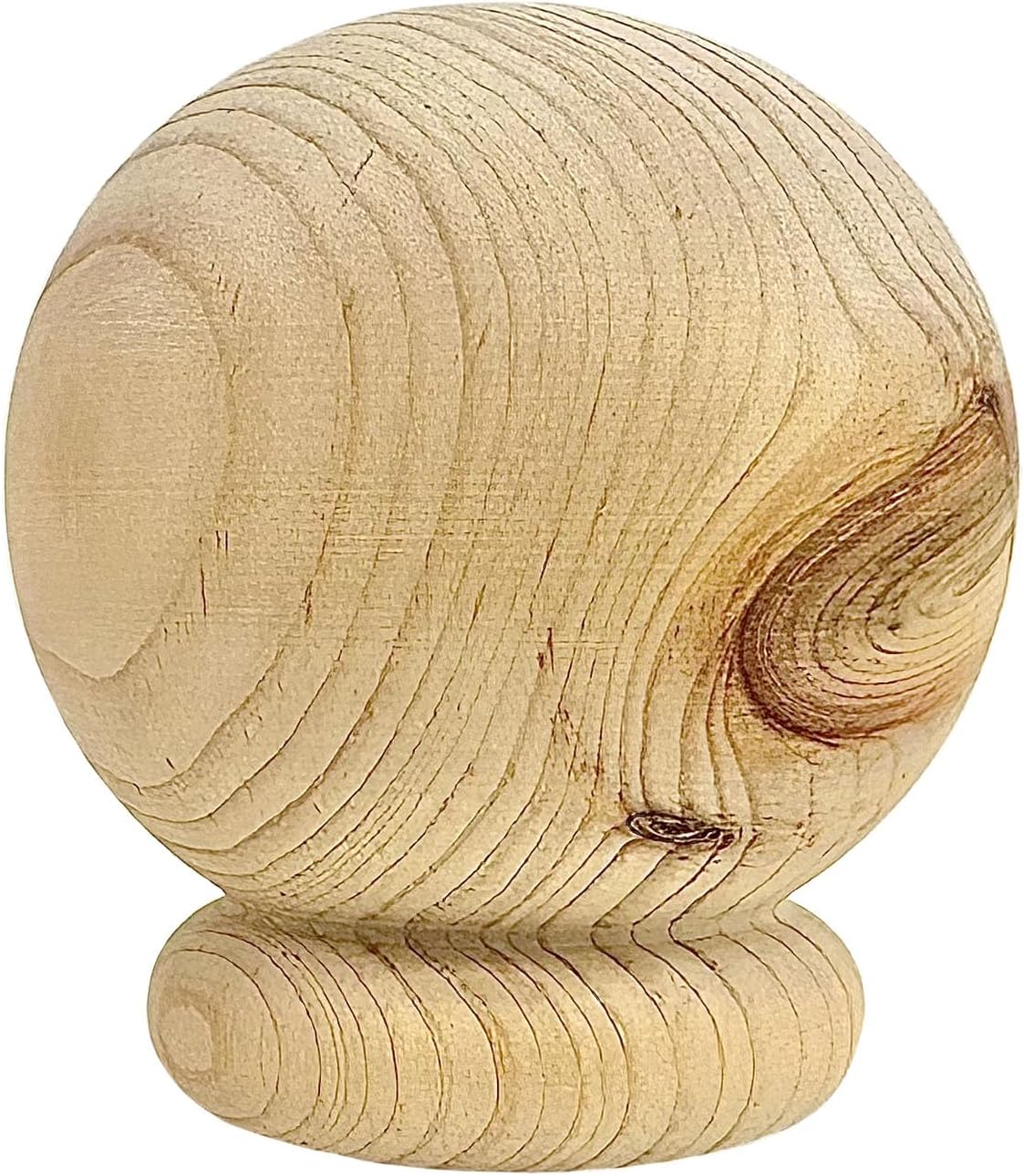 Highland Manor Wood Products Solomon Ball Finial - 3 1/4" Tall x 2 15/16" Wide (Pine) (2 Finials)