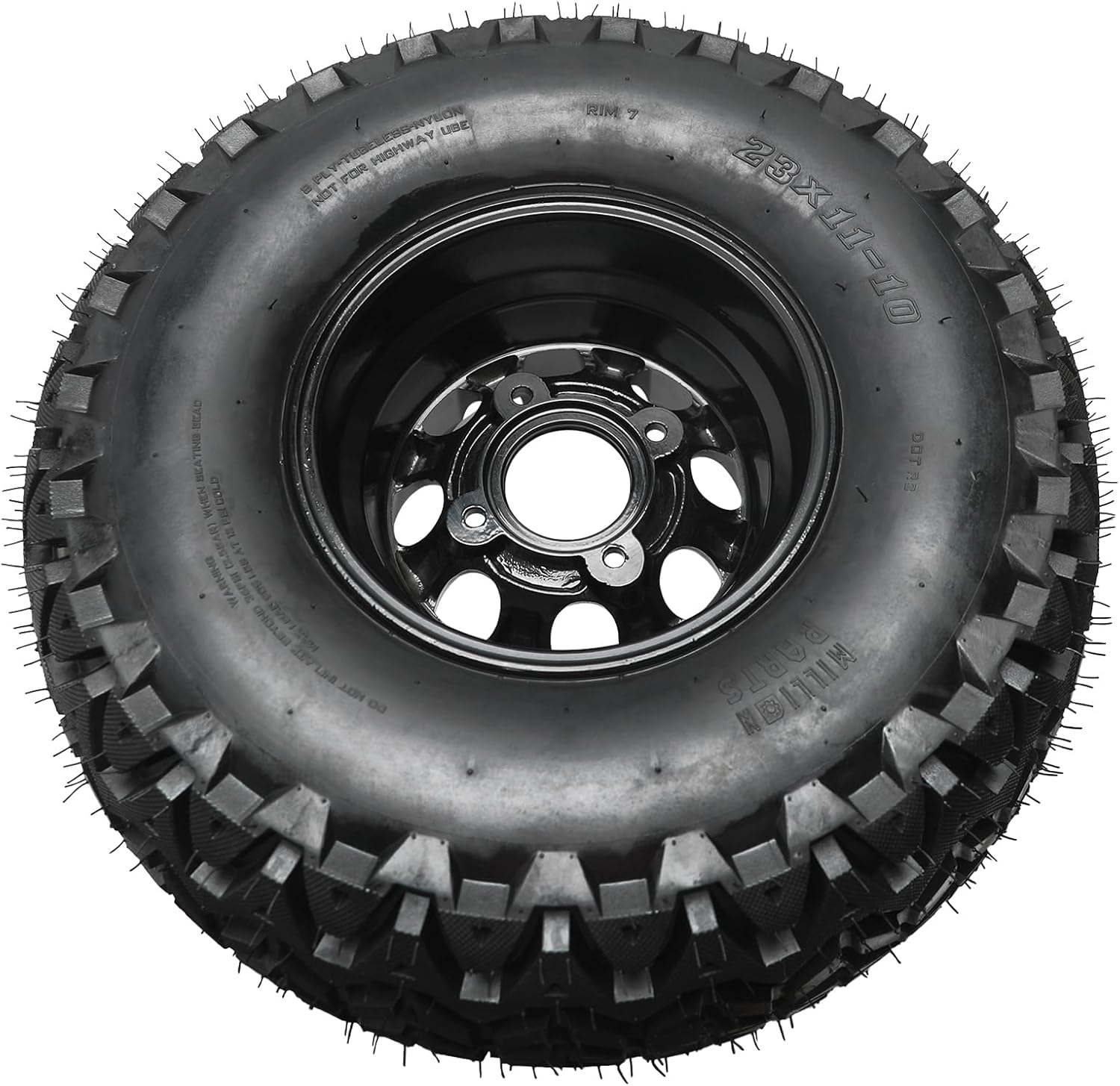 23x11-10 Tires and Rims 23x11x10 10" ATV Tire and Wheel Assembly 4 Bolts & 23T 4 Stud Rear Axle Wheel Hubs for ATV UTV Go Kart Garden Tractor Lawn Mower Quad Bike Golf Cart Snowblower