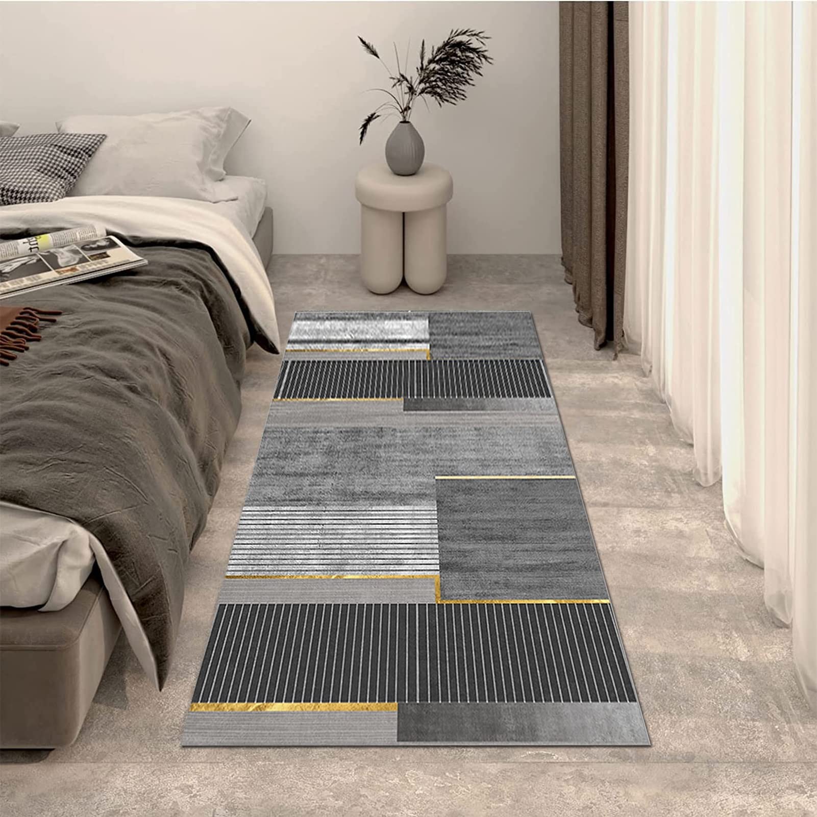 Runner per Moquette per corridoio/Scale/Cucina Domestica, Tappeto Lavabile in Lavatrice con Retro Antiscivolo Tappeti Stretti - Tappetini per Pavimenti Morbidi e durevoli (Size : 60x400cm)