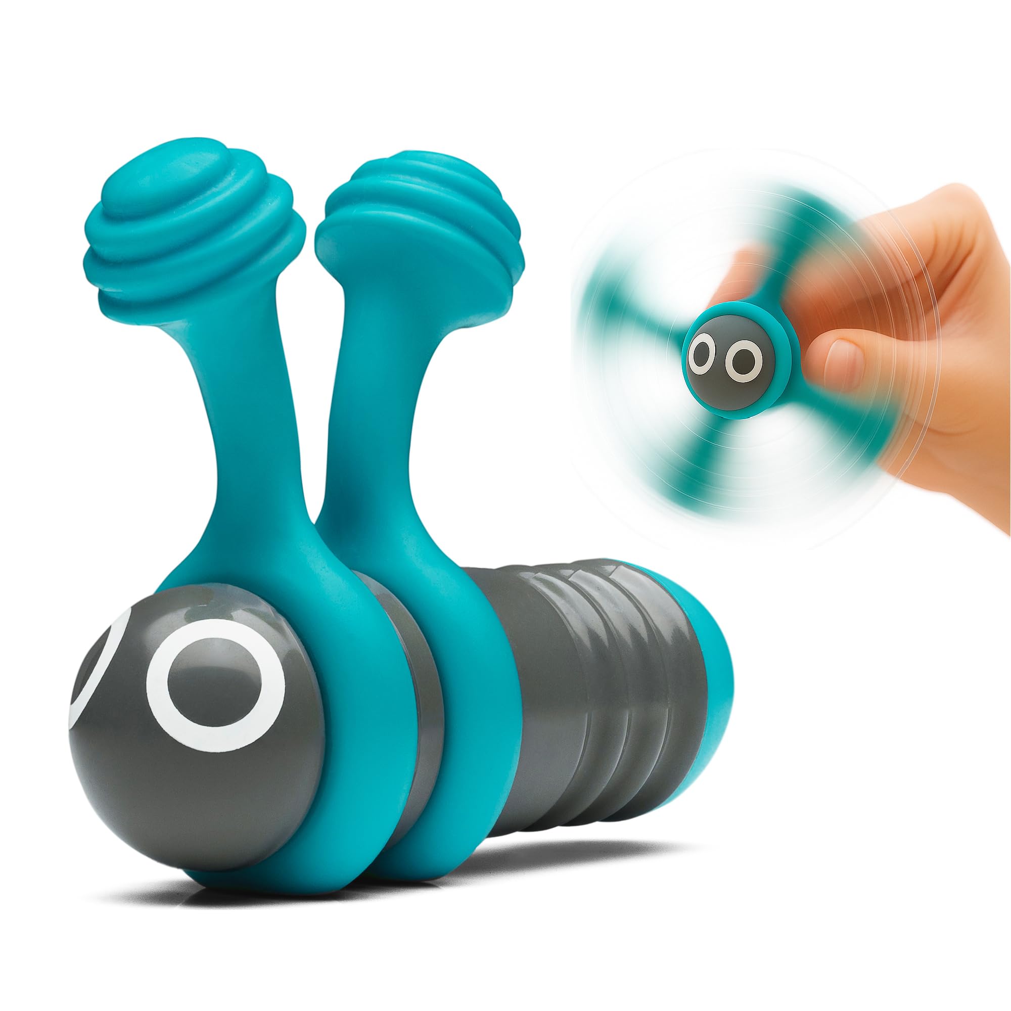 RotoBee by Girgit Toys | Fidget & Skill Toy for Kids,Teens,Adults | Relieves Stress,Anxiety,ADHD | Reduce Screen Time | Boost Focus | Multi-Trick Spinner| Desk,Travel Toy (Aqua)