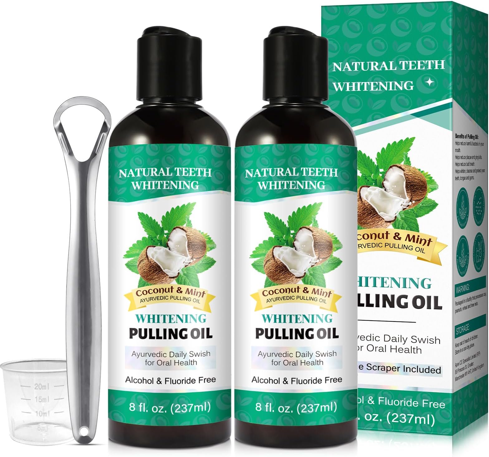 Coconut Oil Pulling for Teeth (8 fl.oz) Pulling