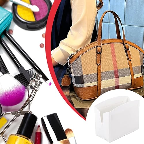 Miniatura 6 de PH PandaHall Organizador de fieltro blanco para bolso, 11.8 x 5.1 x 9 pulgadas, plegable, organizador de bolsillo para mujer, bolso, cartera,