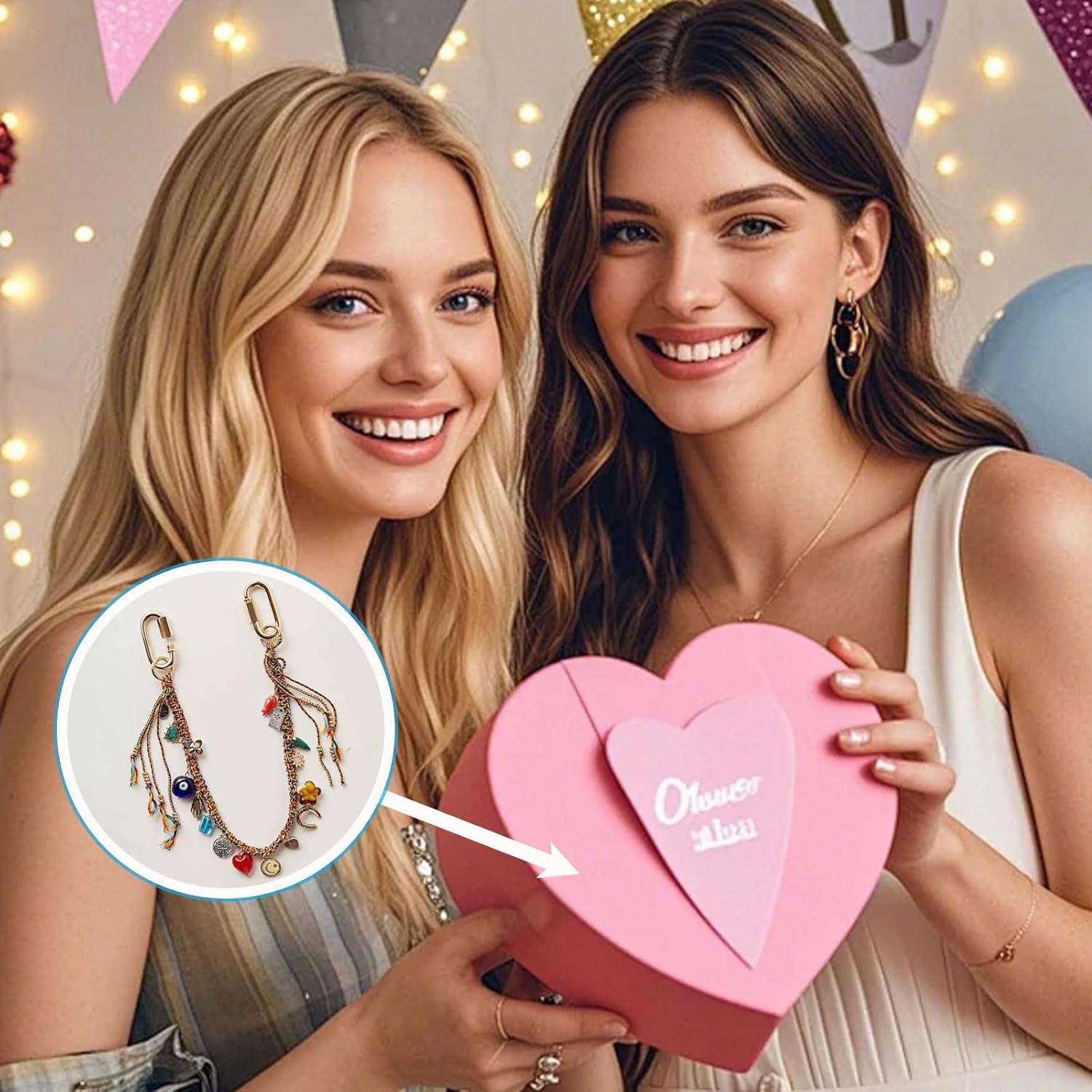 Chain Beaded Rope Braided Keychain for Handbag Purse Backpack Accessories for Bag Purse Accessories for Women