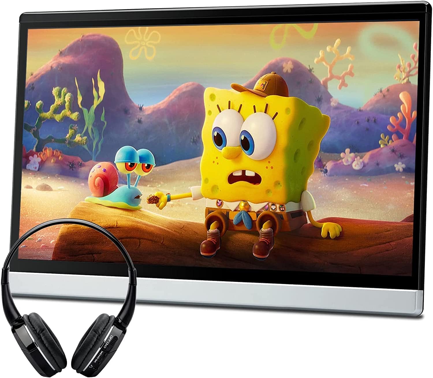 XTRONS 13,3 Zoll Rücksitz Android 2GB 32GB Auto TV Kopfstütze Monitor Tablet FHD IPS 1920 * 1080 Bildschirm mit HD RCA Eingang Gegenseitige Steuerung Zwei Lautsprecher Inklusive Kopfhörer