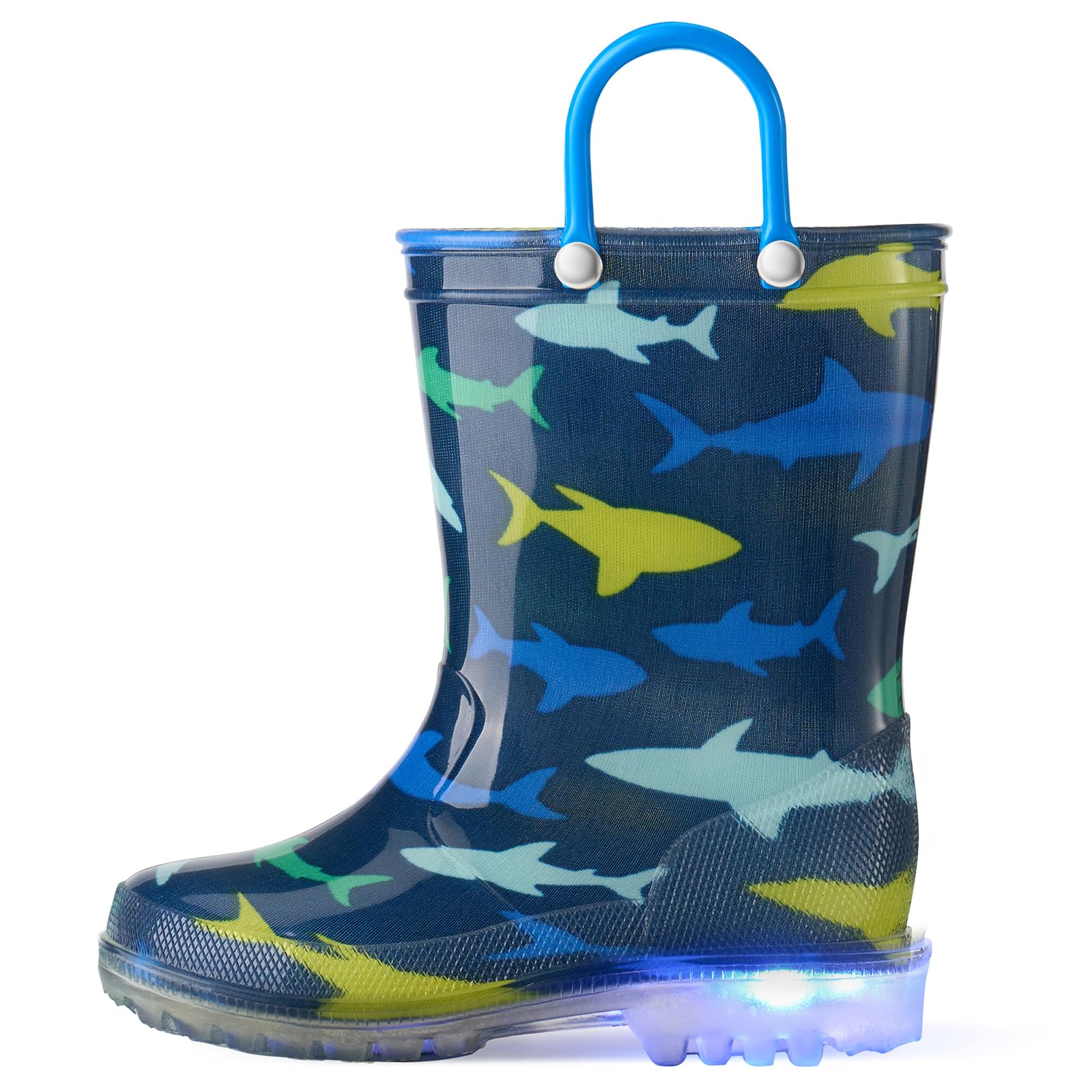 HISEA Kids Rain Boots for Boys Girls, Waterproof Lightweight Rain Boots  Light Up by Steps for Water Beach Outdoor Playing (Toddler/Little Kid/Big  Kid) - Main Image