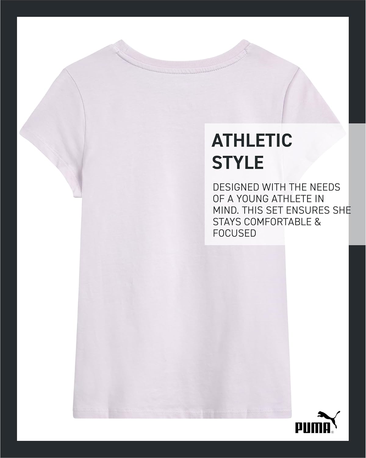 PUMA Girls T-Shirt - Core Logo T-Shirt for Girls - Basic Athletic Crewneck Short Sleeve Tee (7-16) - Image 5
