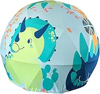 Vista 1 de SC Geodome Playhouse - Tienda de campaña para niños y niñas, diseño de dinosaurio, espacio imaginario y esfera de 63 x 55 pulgadas