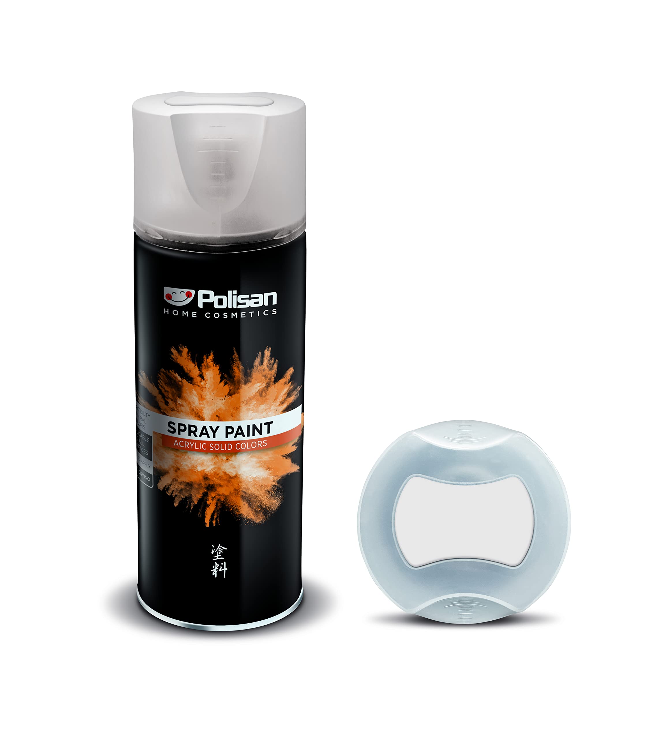 Polisan White Matt Spray Paint | | Perfect For Radiator, Plastic, Fabric, Metal, Wood, Bike, Marking | 400Ml | Ral 9010 | Single Pack