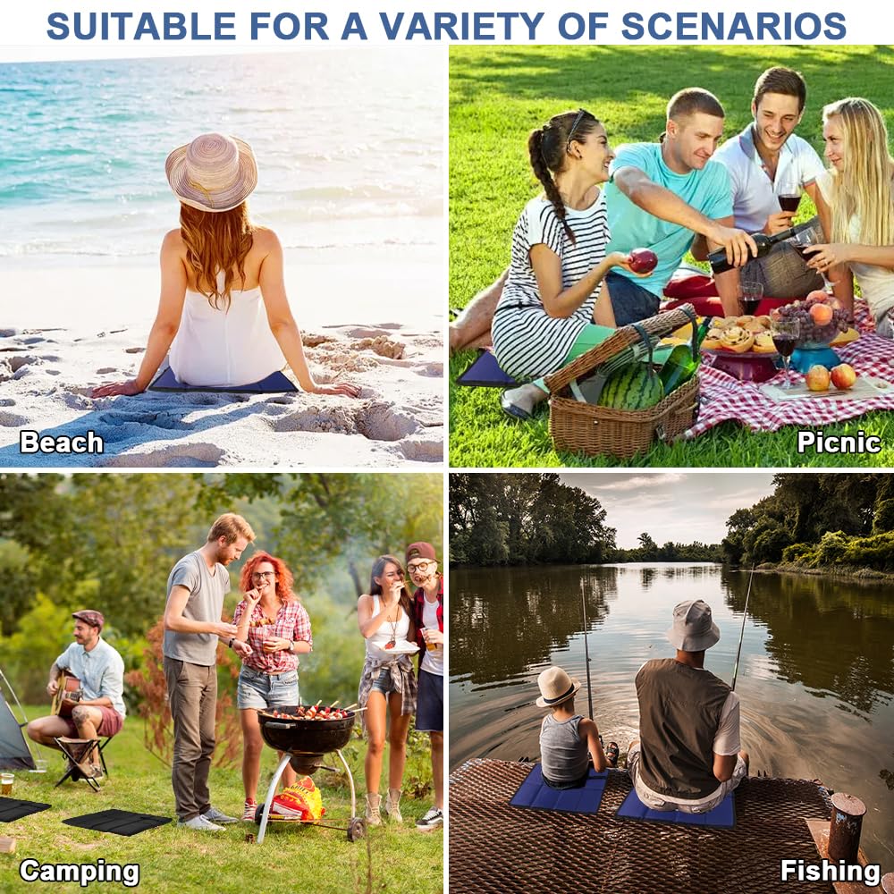 2 Piezas Cojín Plegable Portátil - Almohadilla de Asiento Impermeable para Fútbol, Estadio, Parque, Caminatas, Picnic, Acampar y Caza | Asiento para niños, camping, parque, picnic, senderismo, turismo