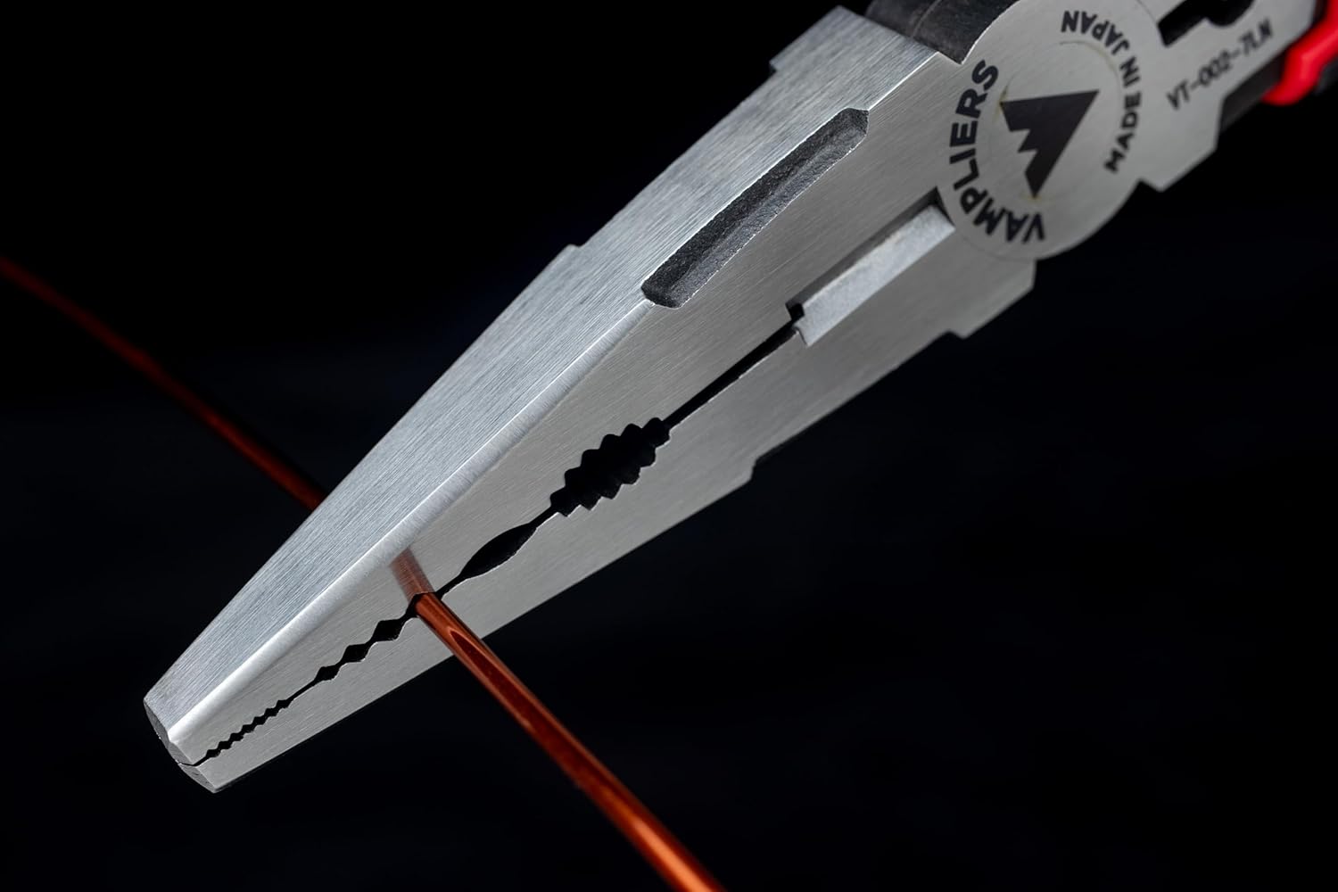 VAMPLIERS CAIMAN 7.5" Stripped Screw Extractor Needle Nose Pliers. Made in Japan. Multipurpose Long Nose Screw Removal Plier with Wire Cutter & Crimper