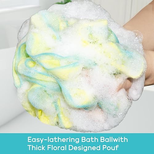 Miniatura 5 de novosun Pelota de ducha opcional multicolor, esponja suave, exfoliante y eliminación de cuidado de la piel, esponja de baño Luffa, bolsa de malla de