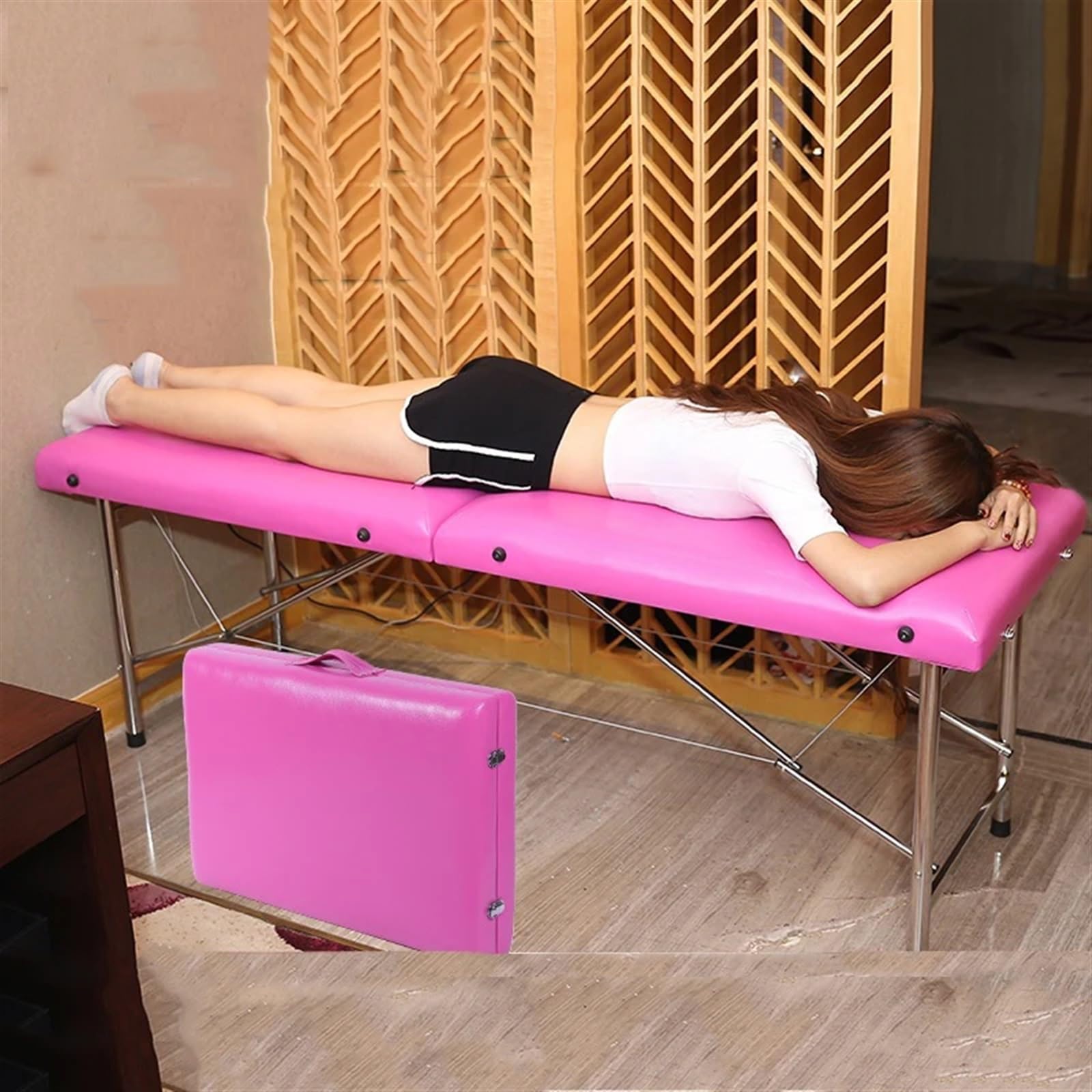 Lettino per massaggi Carry On, lettino per massaggi estetici, lettino pieghevole per massaggi e tatuaggi SPA, salone di bellezza personalizzato, tavolo per trattamenti di ispessimento (colore 7)