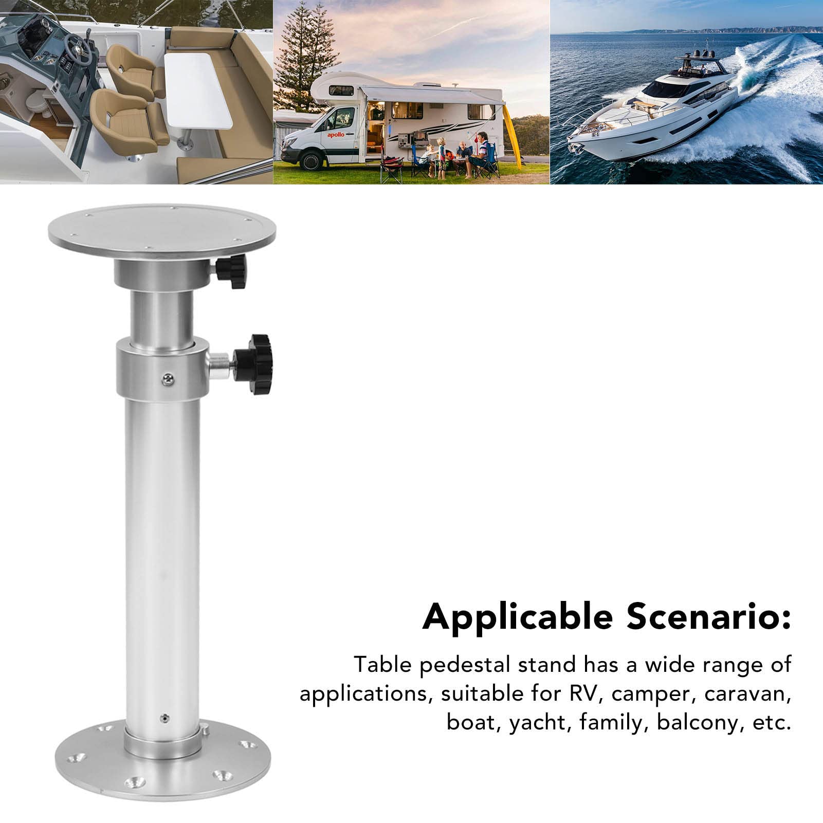adjust 360° Rotation Table base Leg, Table base Leg, adjust Table Leg, long-lasting Aluminium Alloy for RV Boat Yacht Home