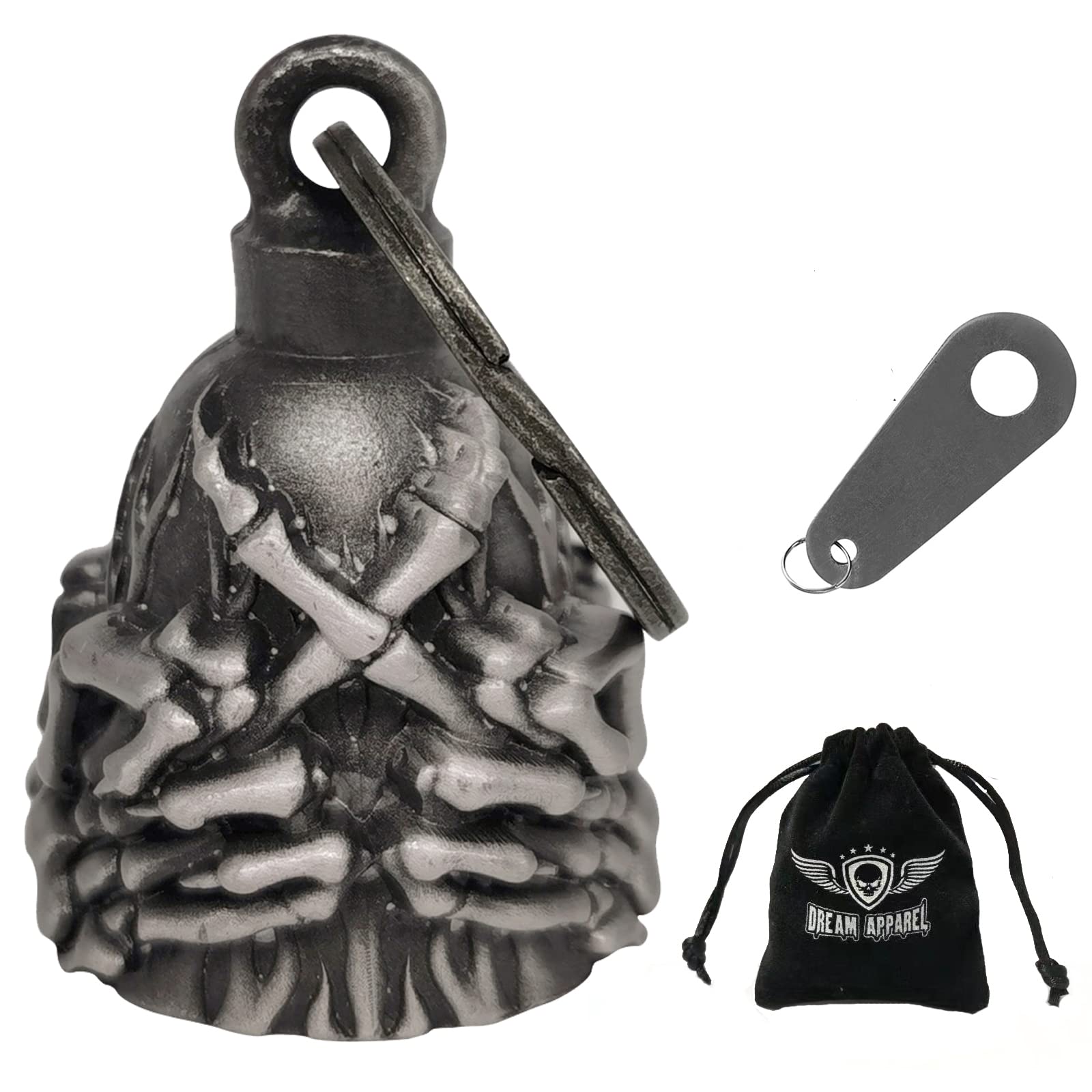 Dream Apparel Motorcycle Ride Bell For Bikers, Heavy Spirit Bells Accessory And Key Chain For Luck