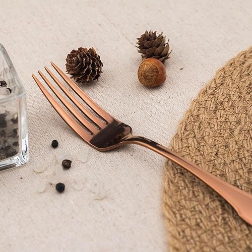 Vista 24 de Alata Kate - Juego de cubiertos de 40 piezas, servicio para 8, juego de cubiertos de acero inoxidable, juego de cubiertos pulido con espejo, apto