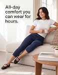 No Nonsense Femmes Classic Denim Capri Leggings avec des poches, confortable stretch Tir sur PantsLeggings