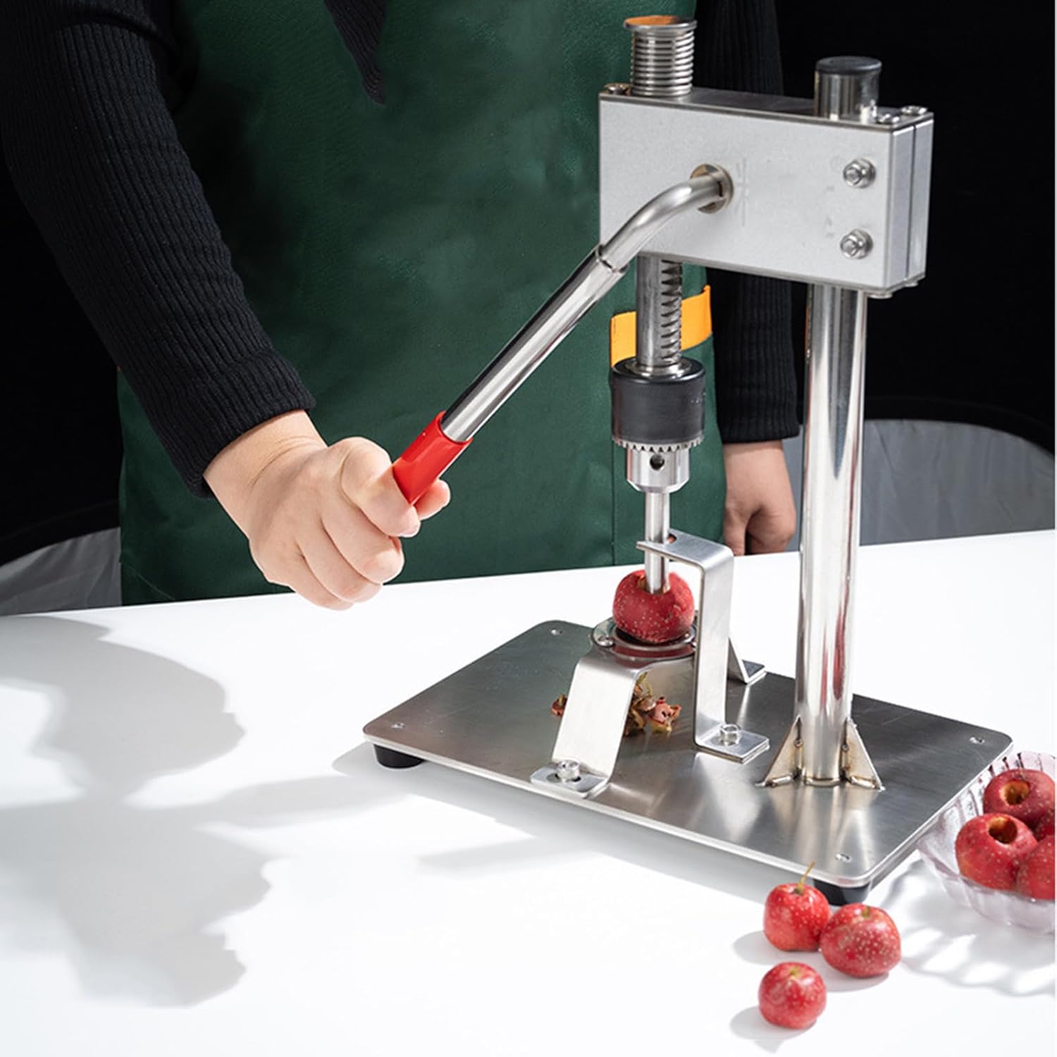Hawthorn Corer Remover Tool, Cherry Pitter Tool, with 10MM/11MM Blade Knives, Thickened Fruit Return Plate, Automatic Fruit Drop, for Hawthorn Grape Kitchen Gadgets
