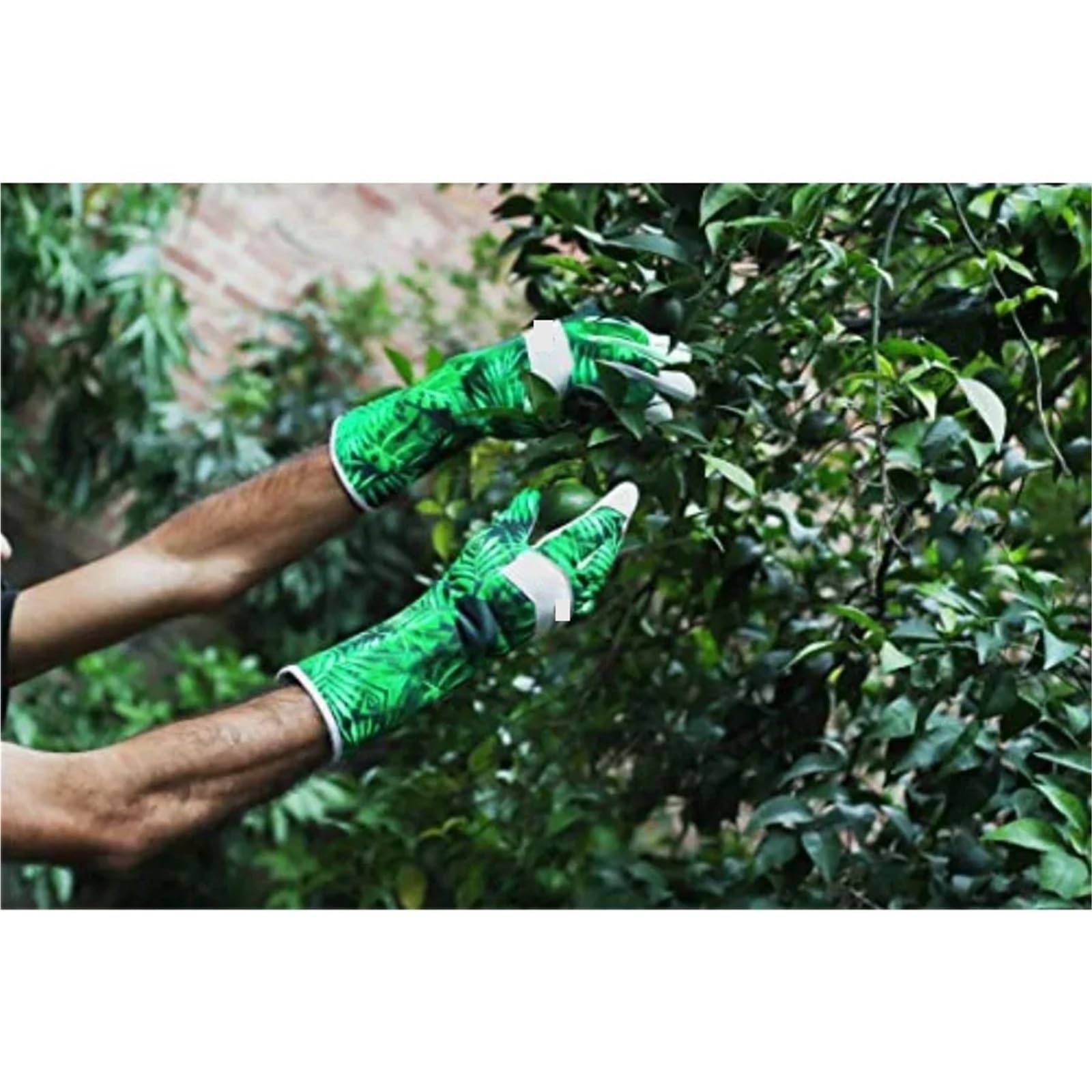 Gartenhandschuhe Damen Unterarm-Sicherheitshandschuhe aus Leder for Gartenarbeiten for Männer und Frauen: Schwarz, rutschfest, dornensicher, for den harten Einsatz beim Beschneiden geeignet