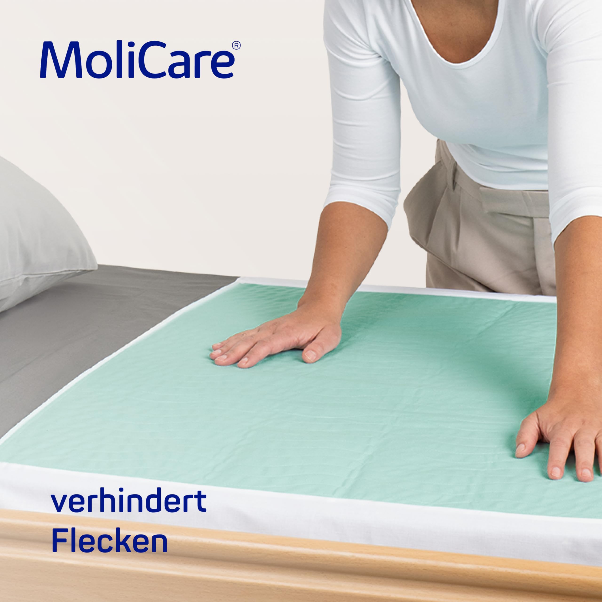 MoliCare Premium Bed Mat Textile 7 Tropfen | 75x185 cm + Flügel | 1 Stück
