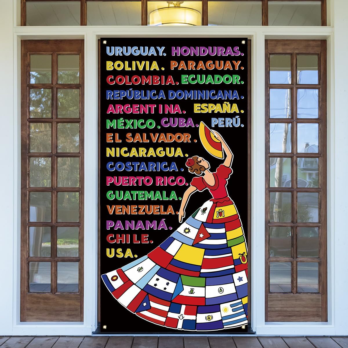 Hispanic Heritage Month Door Cover Latin American Banner Spanish Classroom Decorations National Hispanic Heritage Month Decorations for Classroom Home