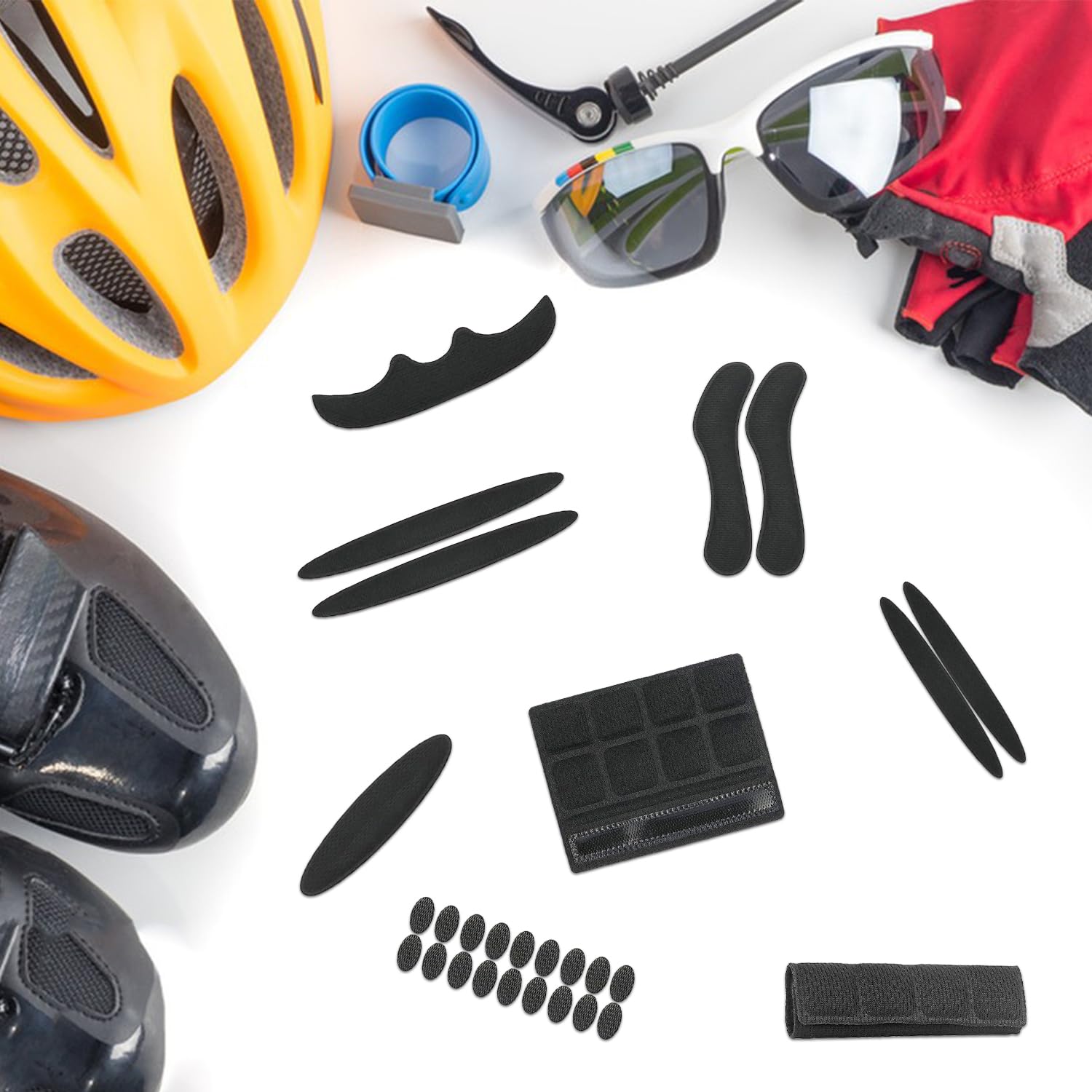 3 Set Imbottitura per Caschi da Bicicletta,Casco Universale Pads,Kit Imbottitura in Schiuma per Casco Ricambio,Bicicletta e Moto Casco Universale Imbottitura per Casco in Schiuma