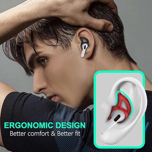 Miniatura 4 de 5 pares Ganchos de silicona para los oídos AirPods Pro 2, gancho para la oreja antideslizante AirPods Pro 2 accesorios compatibles con AirPods Pro