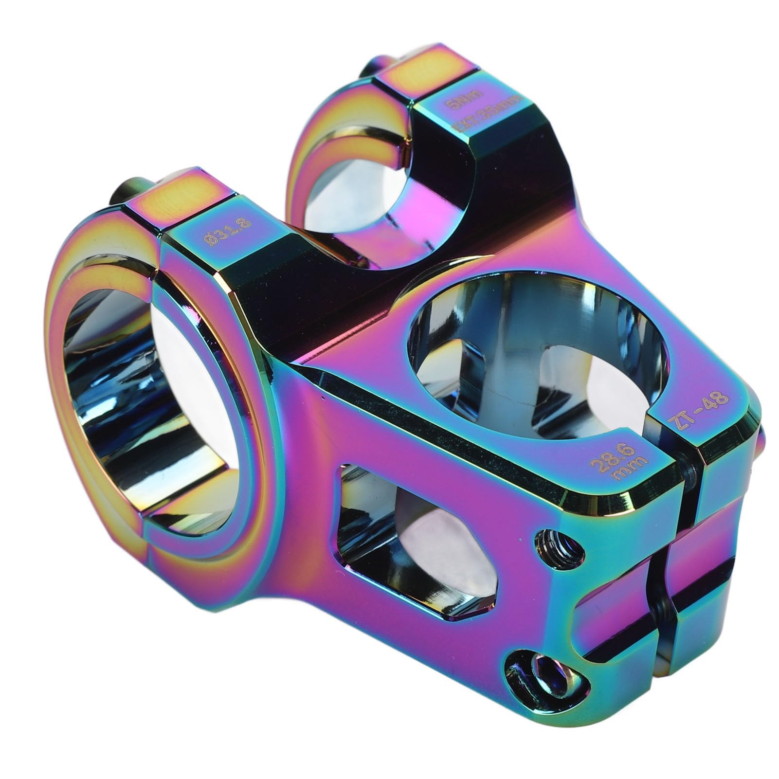 EIMSOAH 31.8mm Cycling Mountain Bike Short Handlebar Stem, Aluminum Alloy Lightweight DIY Short Handlebar Stem, for Replacement (Shiny; 3x2.6mm)