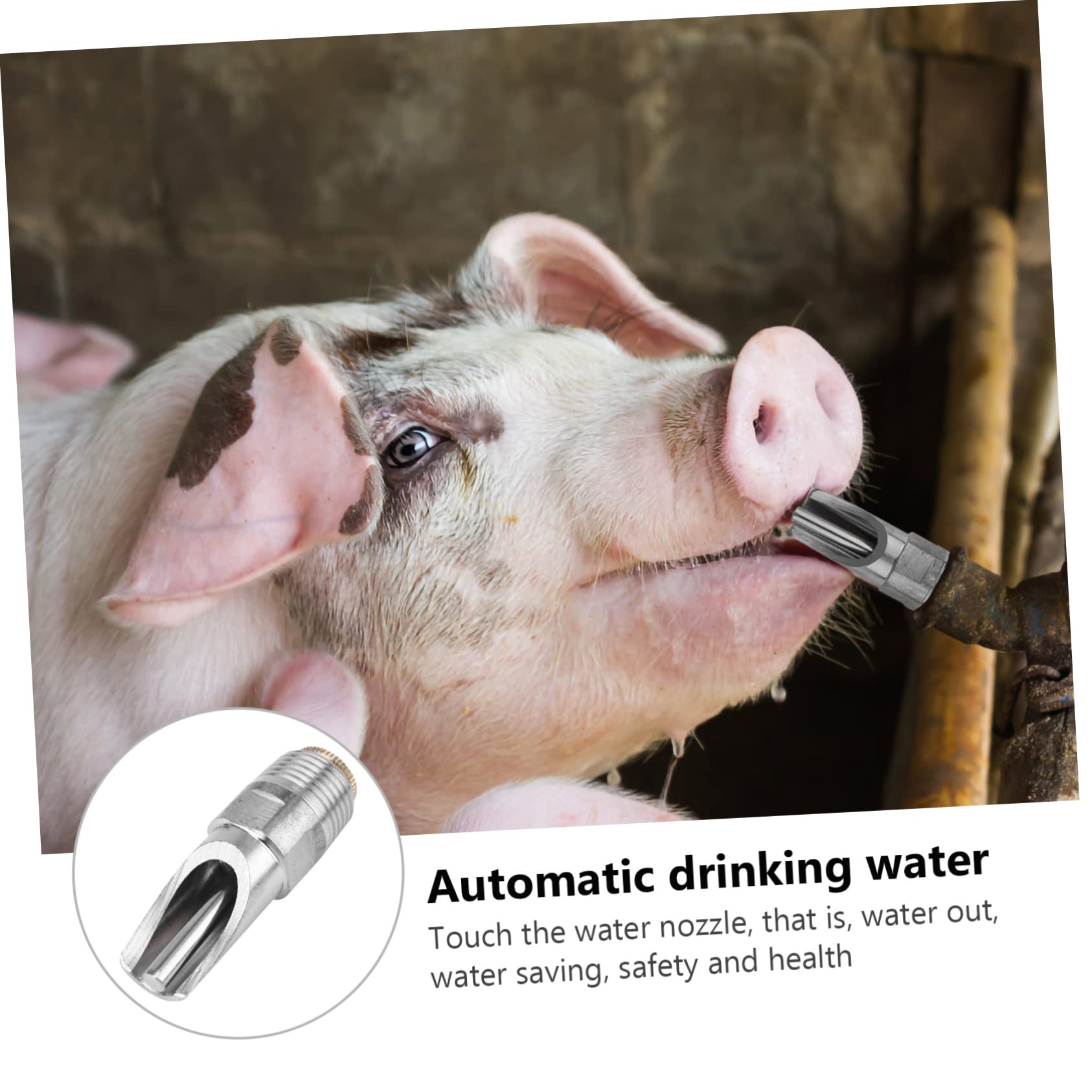 Automatische Schweinenippel Tränke Langlebig und Auslaufsicher 10 Stück aus Edelstahl für Ferkel und Mastschweine in Tierhaltung